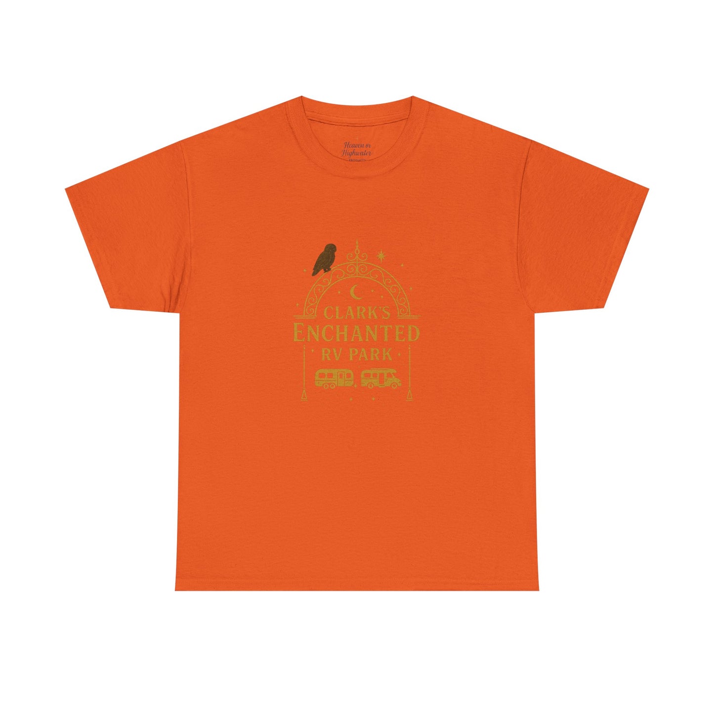 Enchanted RV Park Tee - Adventure Awaits, Unisex Heavy Cotton Tee, Nature Lover Gift, Travel Shirt, Campfire Friends Wear