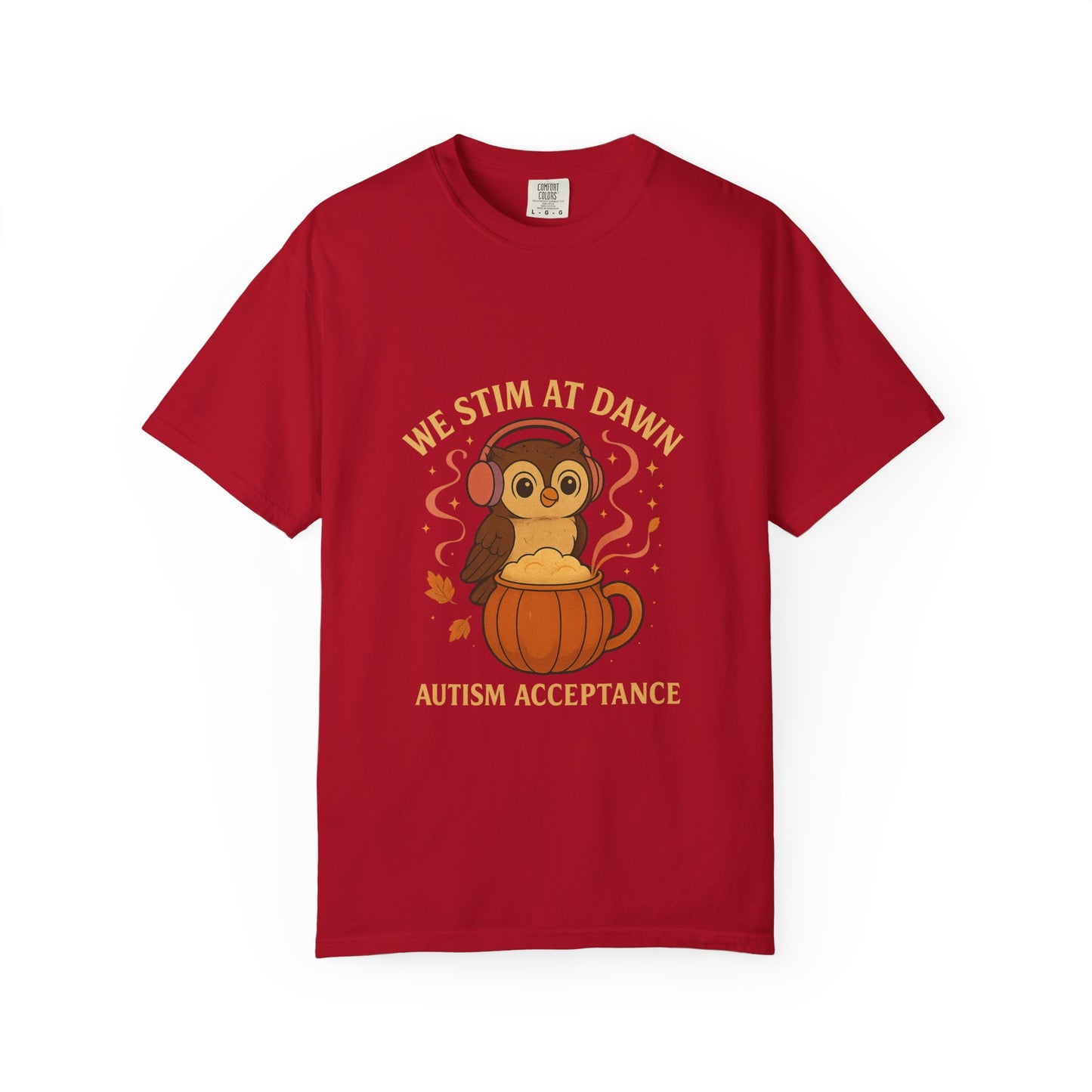 Autism Acceptance T-Shirt, We Stim at Dawn Tee, Cute Quirky Tee, Gift for Neurodiversity, Unisex Youth Adult Apparel