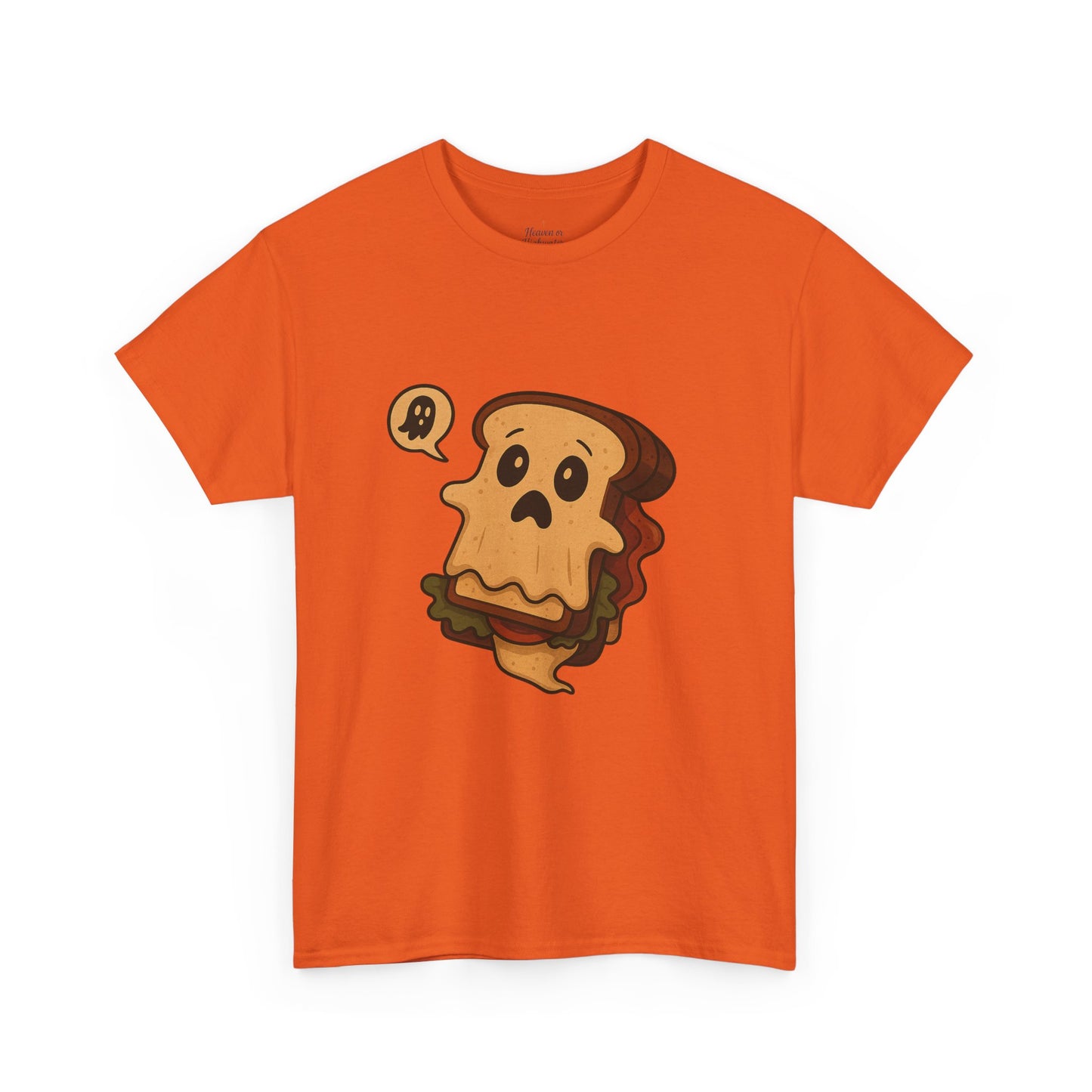Ghostly Grilled Cheese Tee, Fun T-Shirt for Food Lovers, Cute Halloween Apparel, Unisex Graphic Tee for Kids & Adults