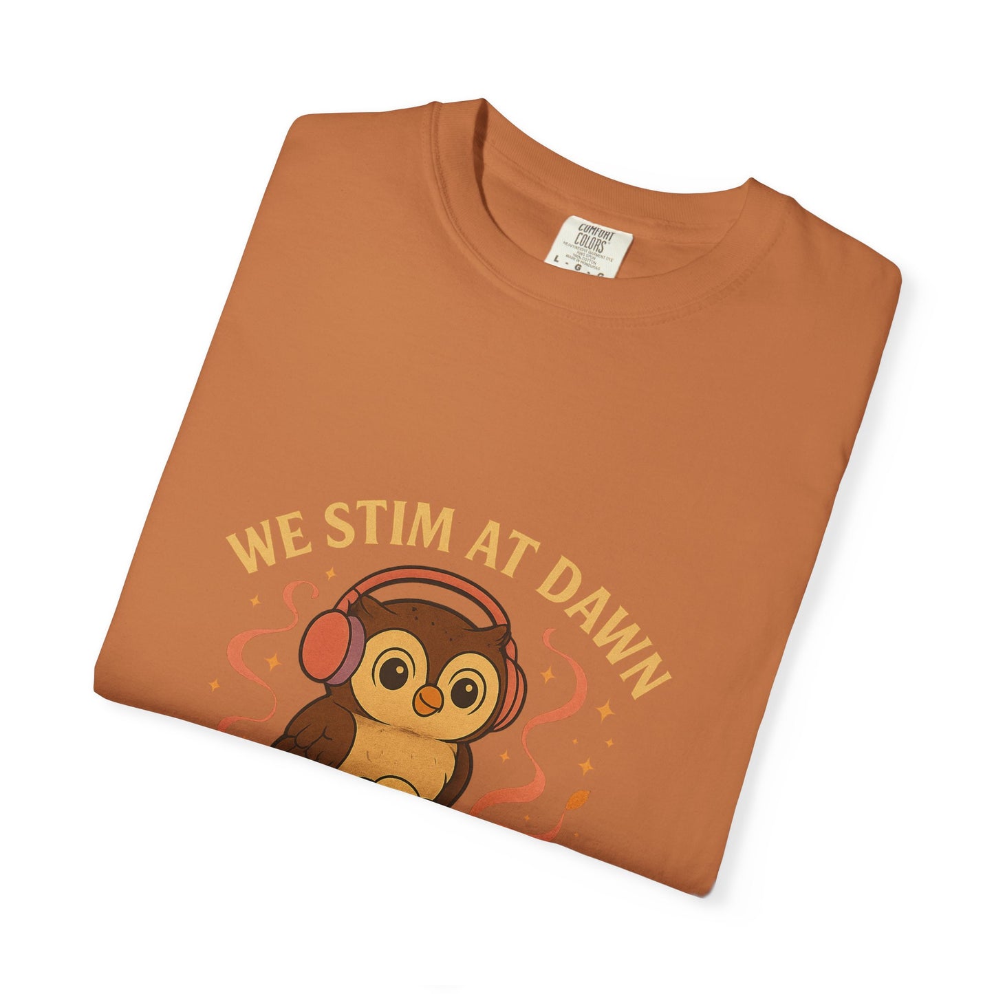 Autism Acceptance T-Shirt, We Stim at Dawn Tee, Cute Quirky Tee, Gift for Neurodiversity, Unisex Youth Adult Apparel