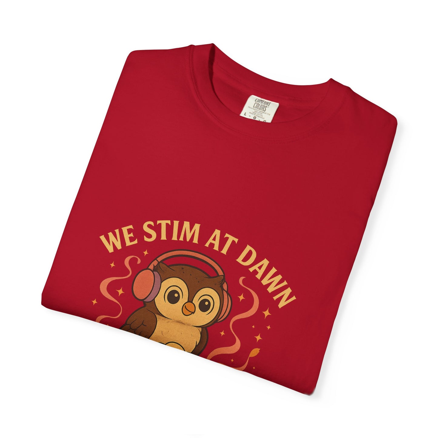 Autism Acceptance T-Shirt, We Stim at Dawn Tee, Cute Quirky Tee, Gift for Neurodiversity, Unisex Youth Adult Apparel