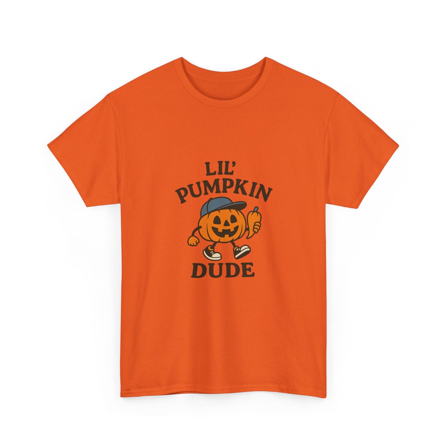 Lil' Pumpkin Dude Unisex Tee, Halloween Top, Fall T-Shirt, Cute Pumpkin Shirt, Kids Halloween Gift, Pumpkin Lover Apparel