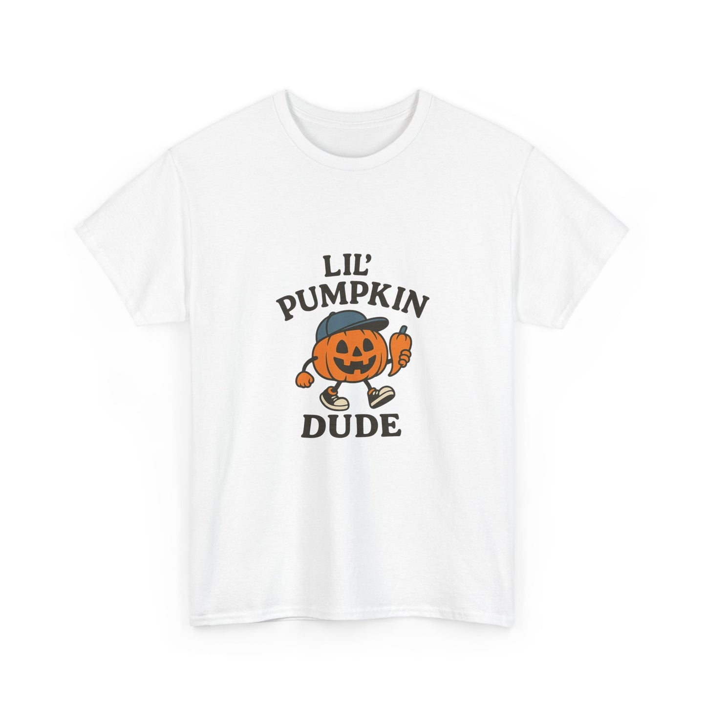 Lil' Pumpkin Dude Unisex Tee, Halloween Top, Fall T-Shirt, Cute Pumpkin Shirt, Kids Halloween Gift, Pumpkin Lover Apparel