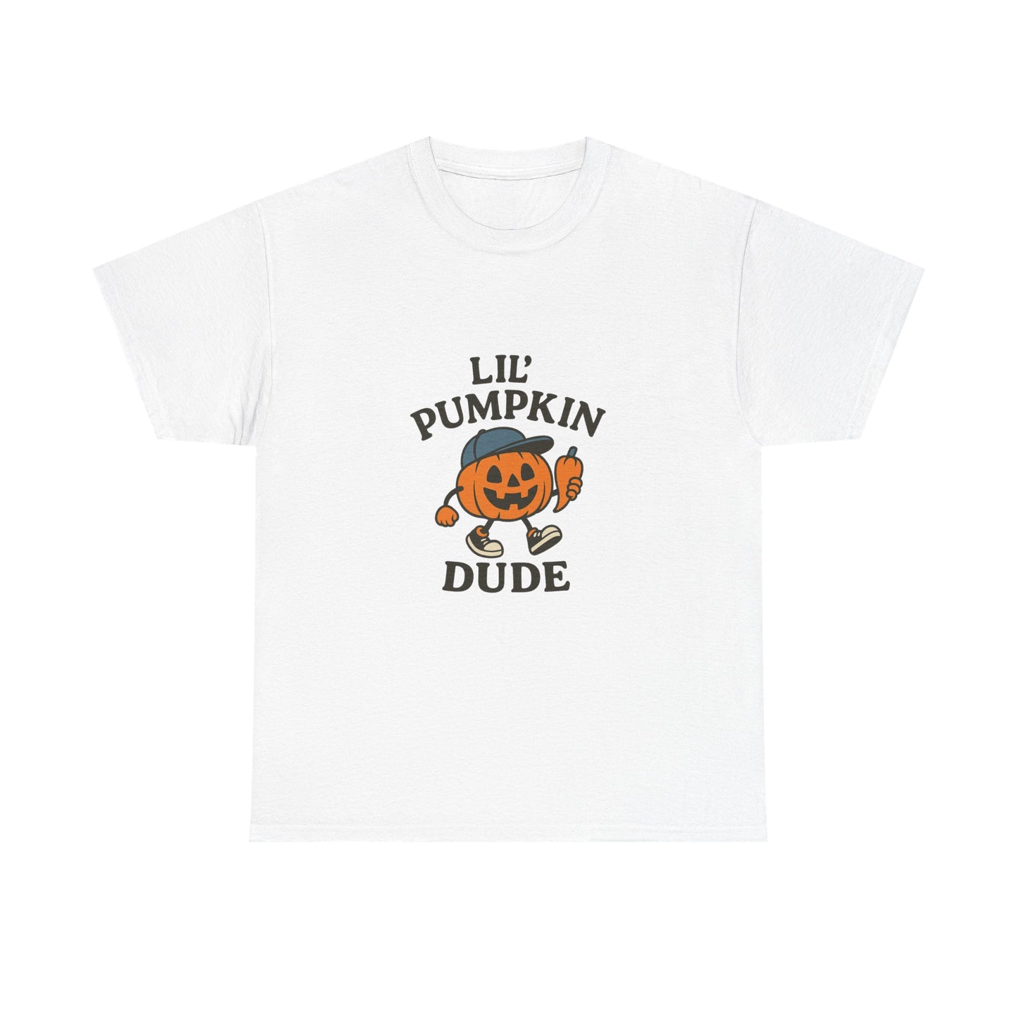 Lil' Pumpkin Dude Unisex Tee, Halloween Top, Fall T-Shirt, Cute Pumpkin Shirt, Kids Halloween Gift, Pumpkin Lover Apparel