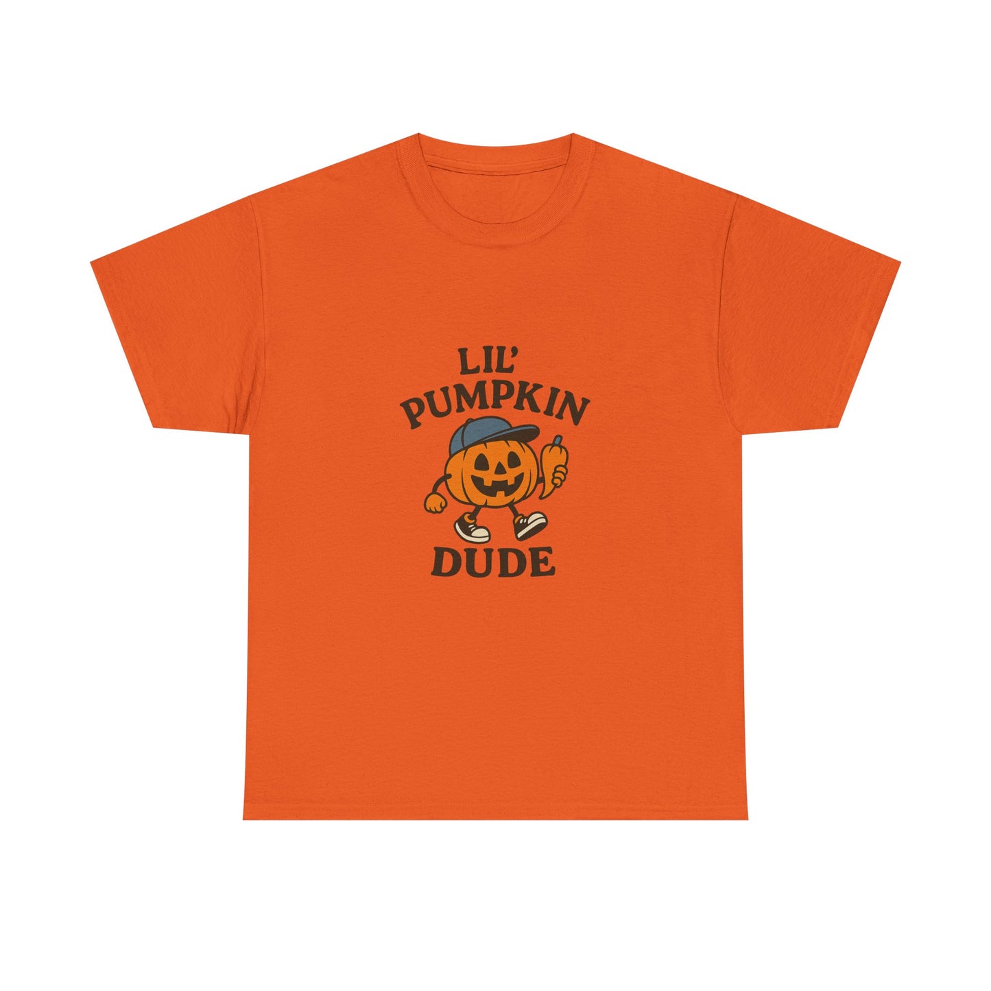 Lil' Pumpkin Dude Unisex Tee, Halloween Top, Fall T-Shirt, Cute Pumpkin Shirt, Kids Halloween Gift, Pumpkin Lover Apparel
