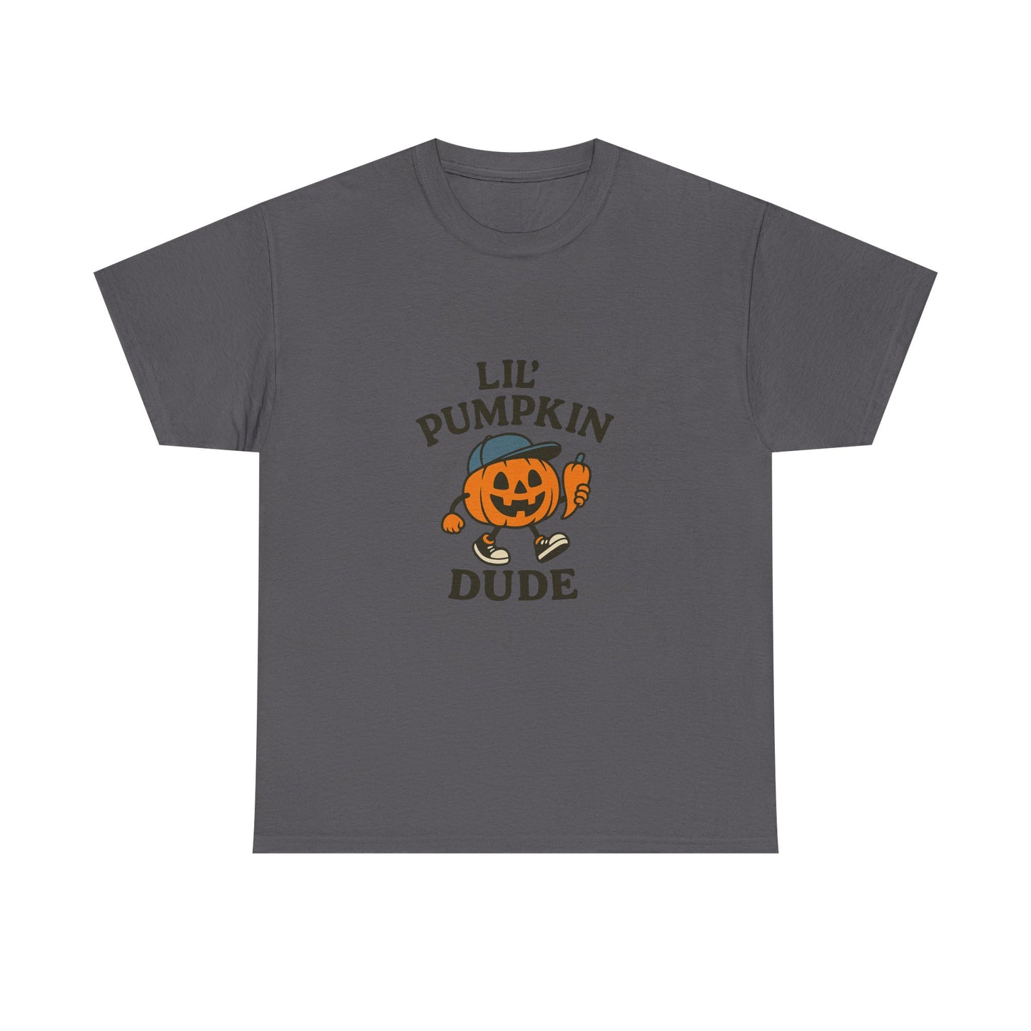 Lil' Pumpkin Dude Unisex Tee, Halloween Top, Fall T-Shirt, Cute Pumpkin Shirt, Kids Halloween Gift, Pumpkin Lover Apparel