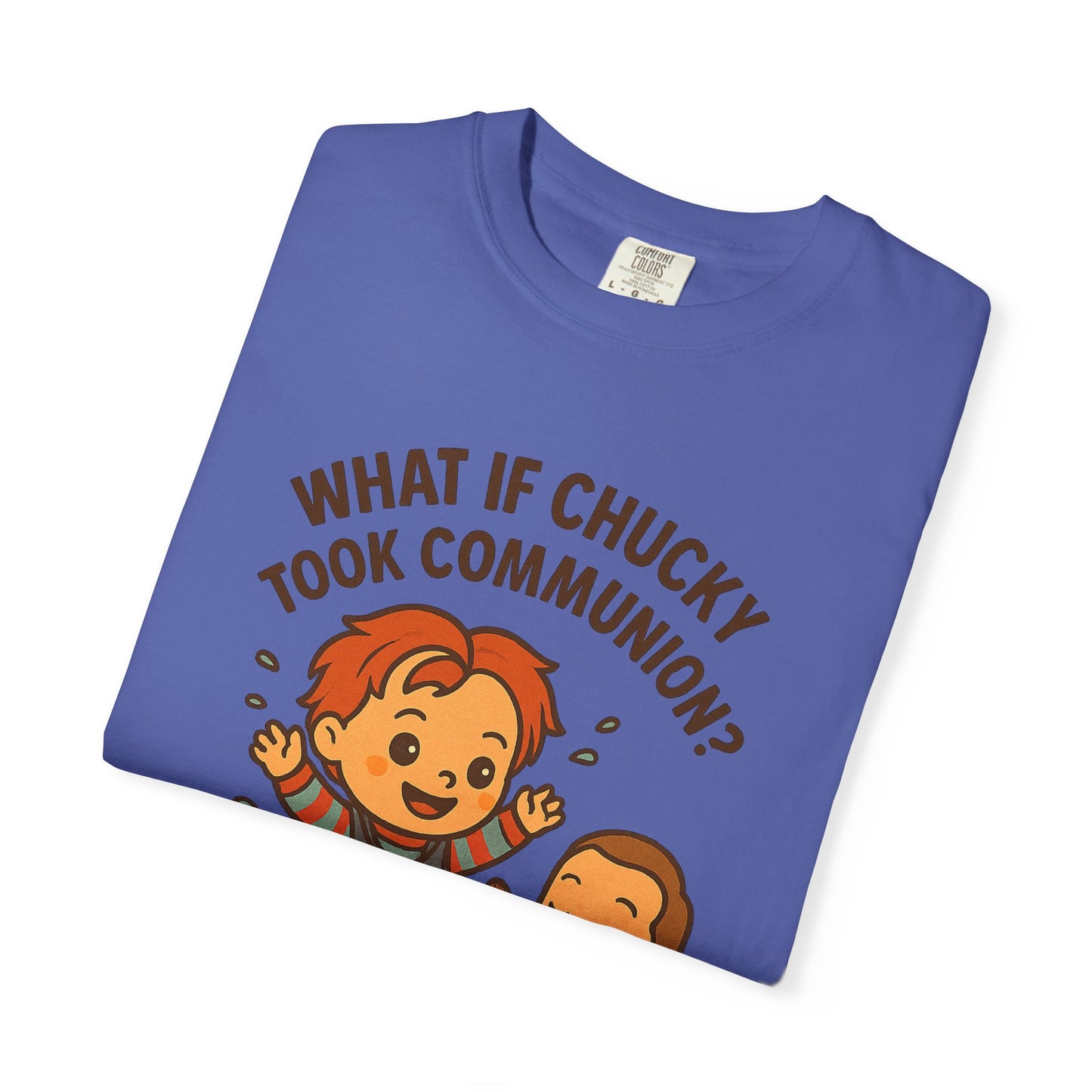Baptism Humor T-Shirt, Funny Religious Tee, Unisex Gift, Cute Chucky Design, Perfect for Celebrations