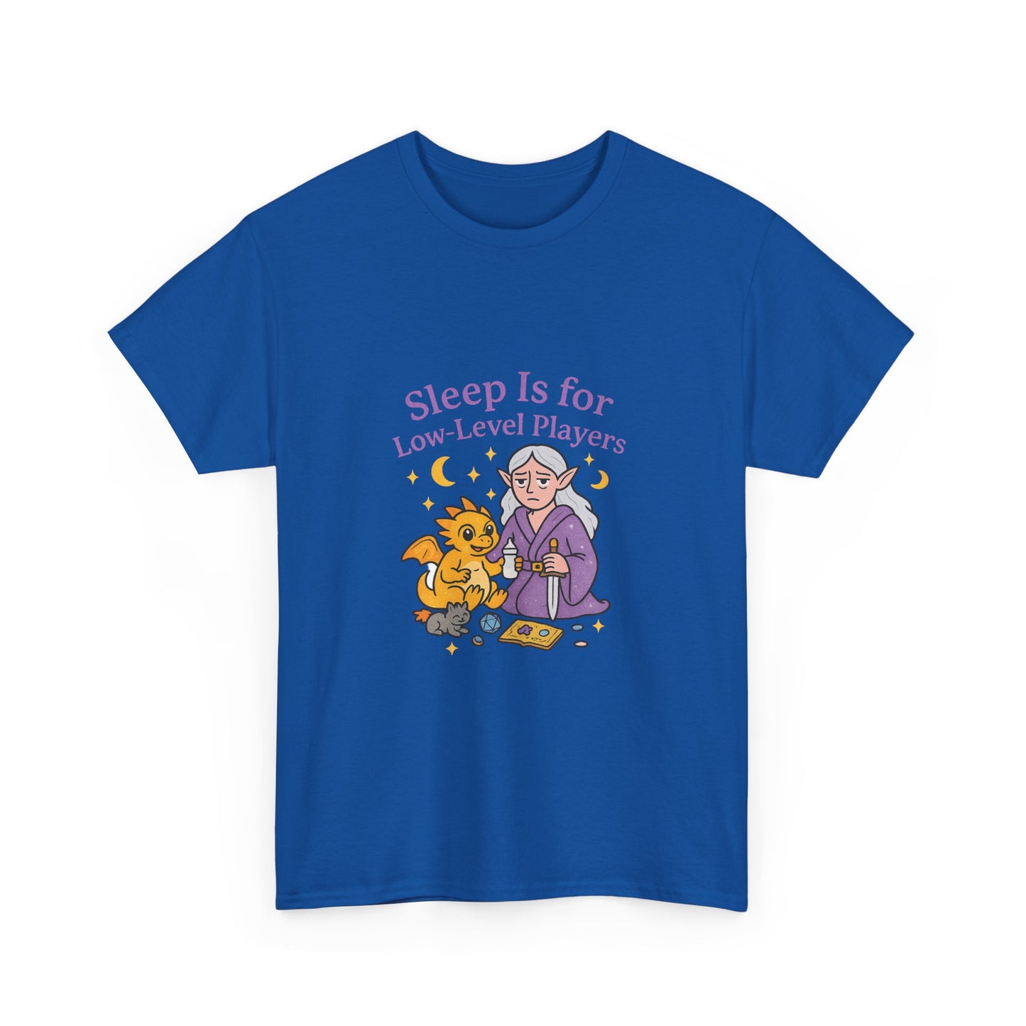 Sleep Is for Low-Level Players Unisex Tee, Gaming Shirt, Funny Gamer Gift, Casual Cotton T-Shirt, Video Game Humor Apparel
