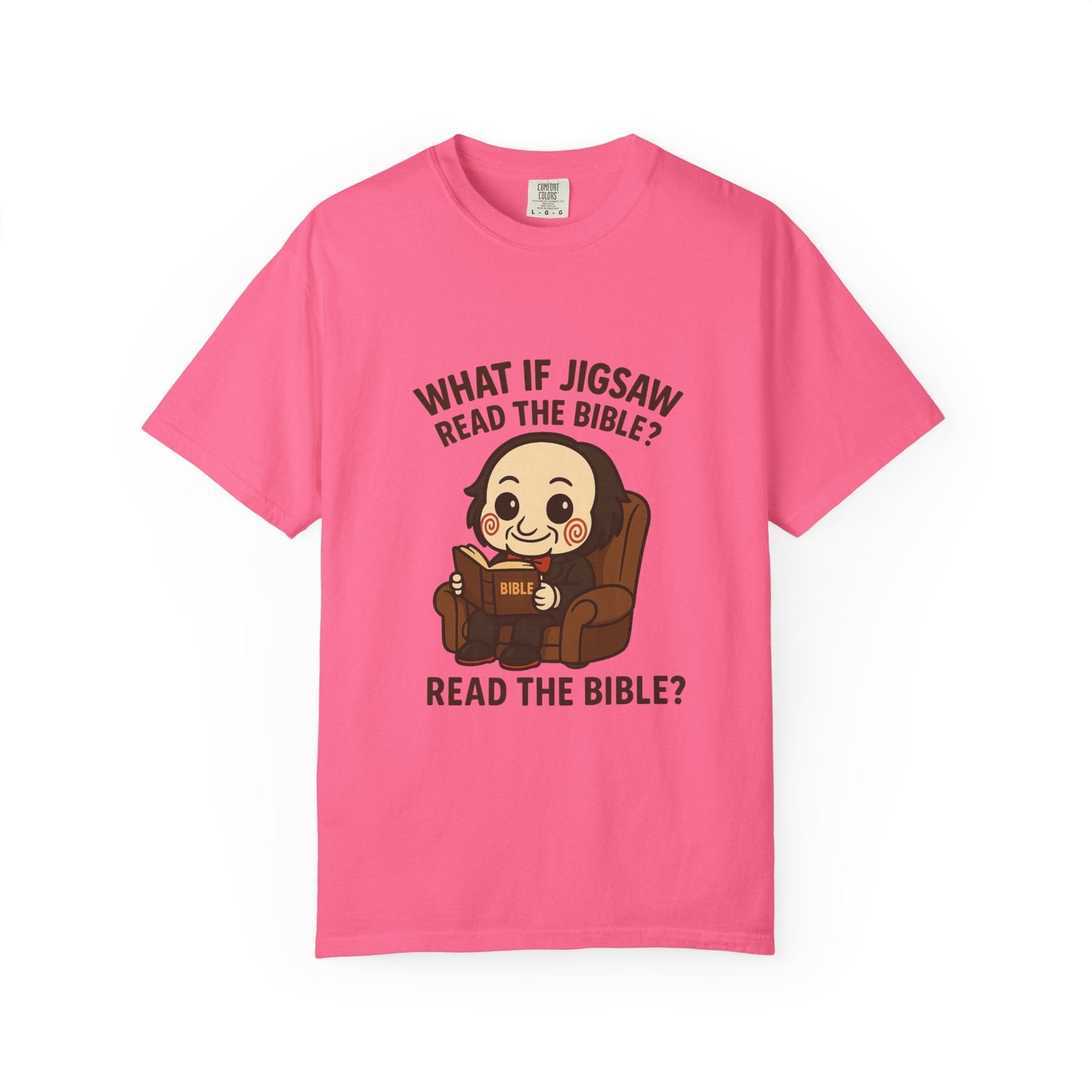 Quirky Graphic Tee, Jigsaw Humor Shirt, Unique Gift for Readers, Fun Bible Reference T-shirt, Casual Everyday Wear