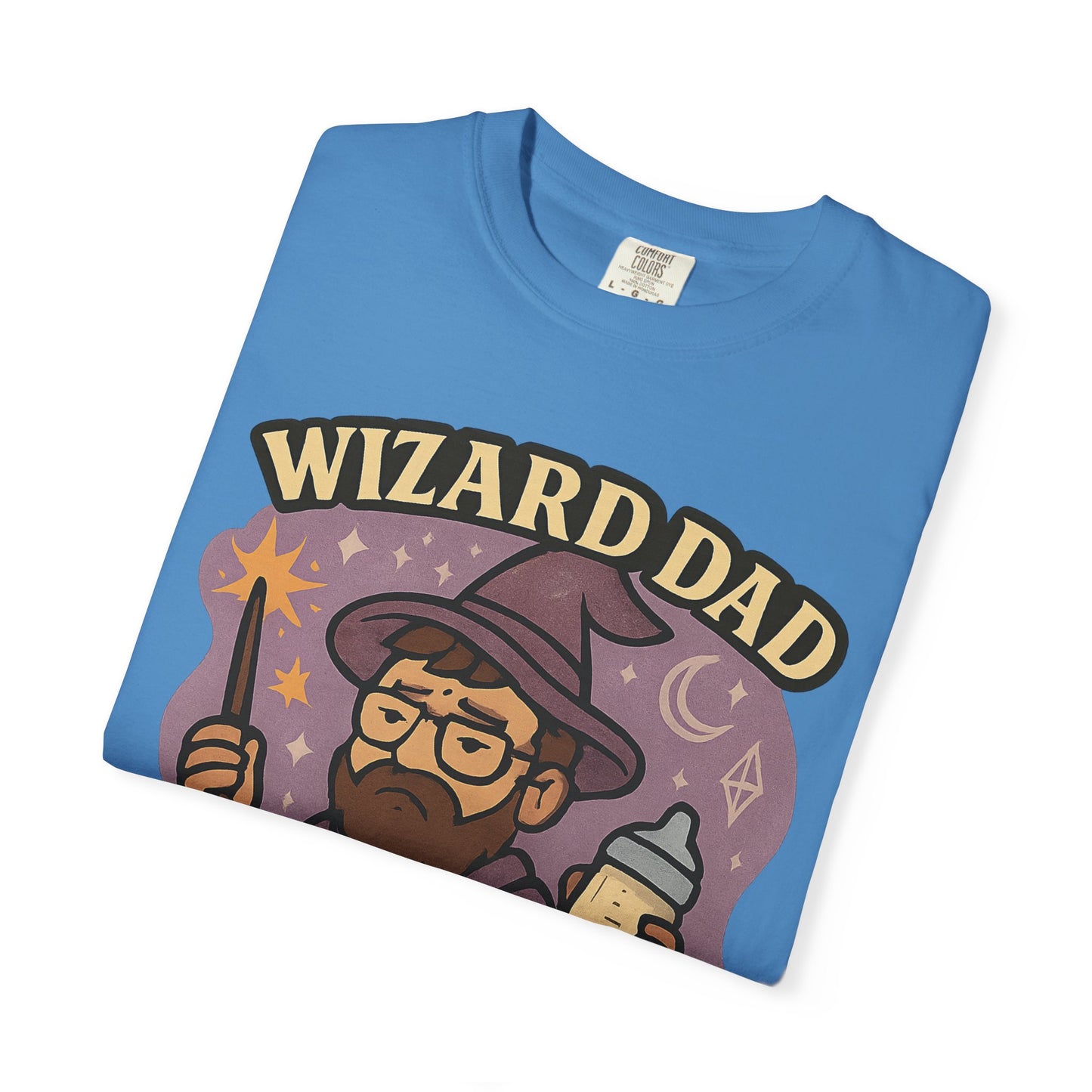 Wizard Dad T-Shirt - Unisex Garment-Dyed Tee for Dads, Funny Gift for Father's Day, Gifts for Wizards, Casual Wear, Character Tee