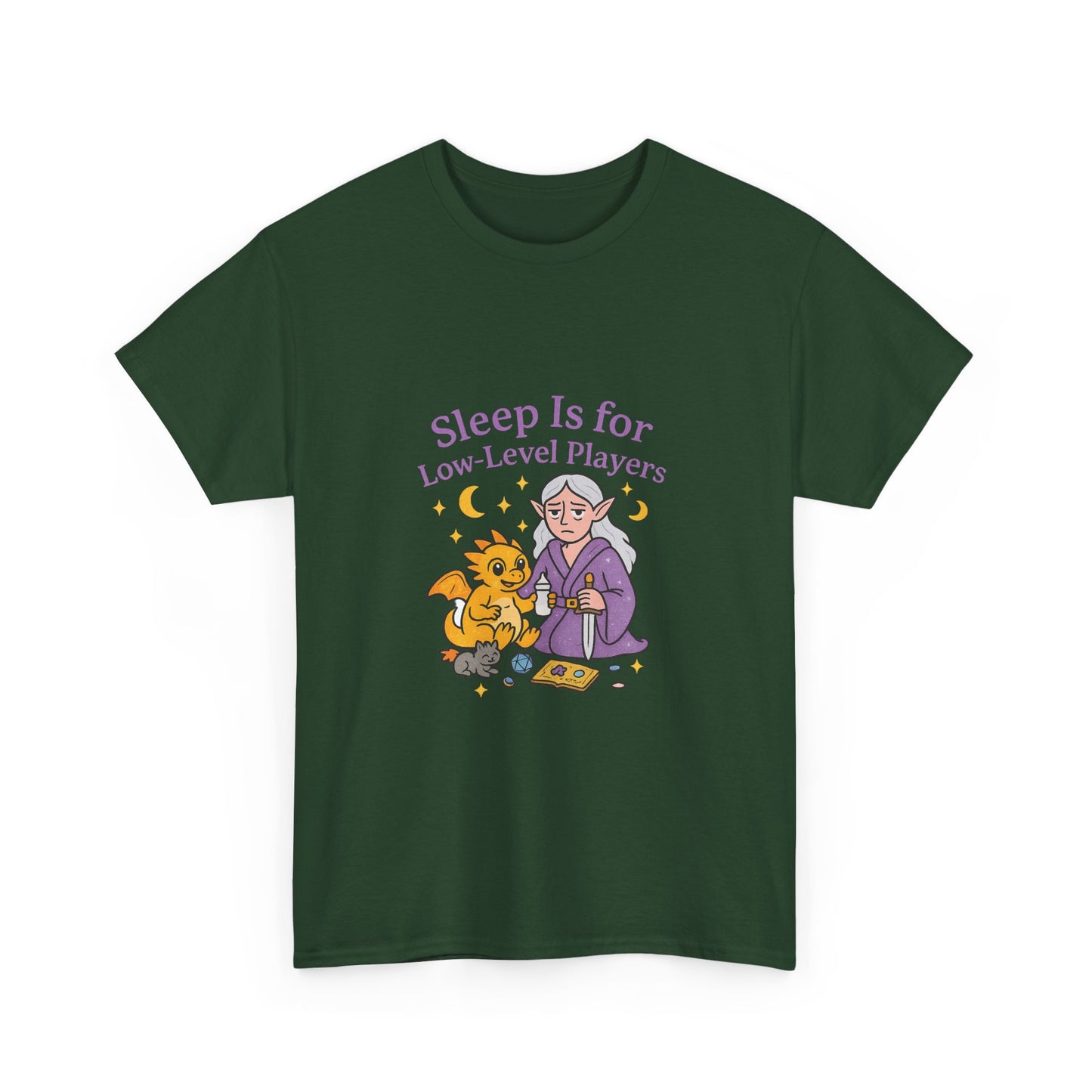 Sleep Is for Low-Level Players Unisex Tee, Gaming Shirt, Funny Gamer Gift, Casual Cotton T-Shirt, Video Game Humor Apparel
