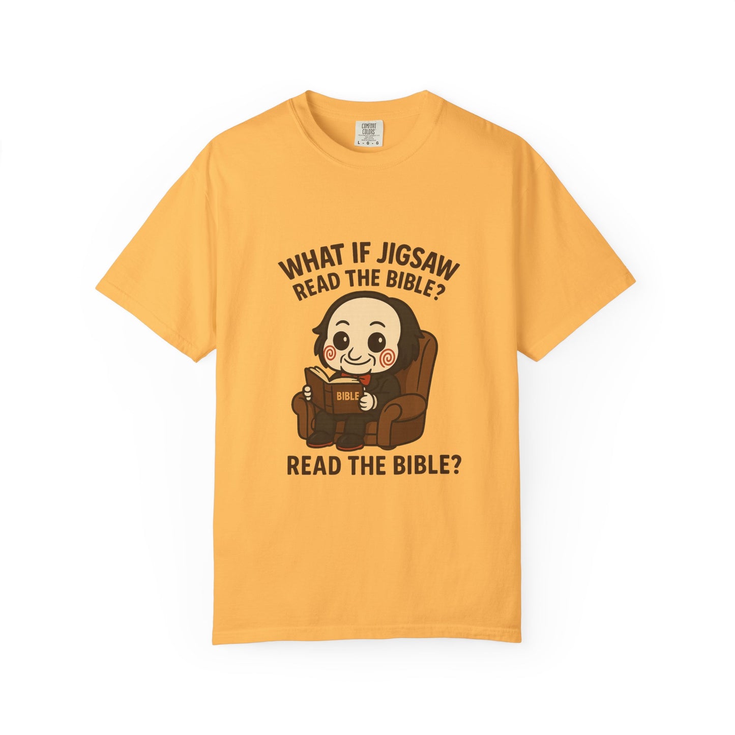 Quirky Graphic Tee, Jigsaw Humor Shirt, Unique Gift for Readers, Fun Bible Reference T-shirt, Casual Everyday Wear