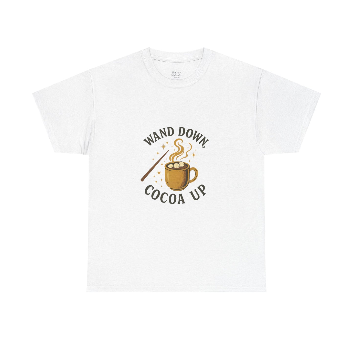 Magical Cocoa Unisex Heavy Cotton Tee - Perfect Gift for Wizards, Cozy Nights, Christmas, Themed Parties, and Everyday Comfort