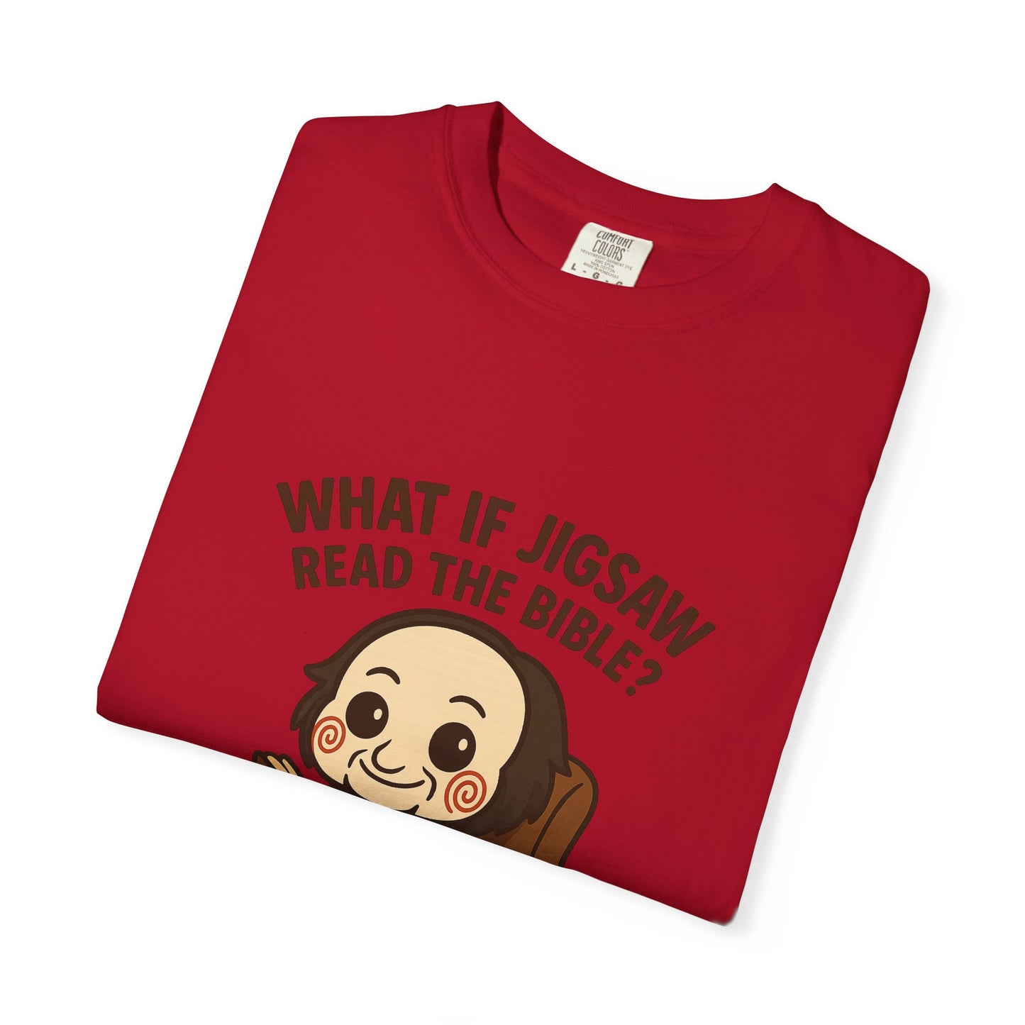 Quirky Graphic Tee, Jigsaw Humor Shirt, Unique Gift for Readers, Fun Bible Reference T-shirt, Casual Everyday Wear