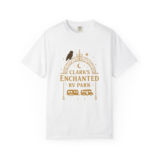 Enchanted RV Park T-Shirt, Unisex Garment-Dyed Tee, Outdoor Adventure Apparel, Camping Gift, Travel Lover Shirt