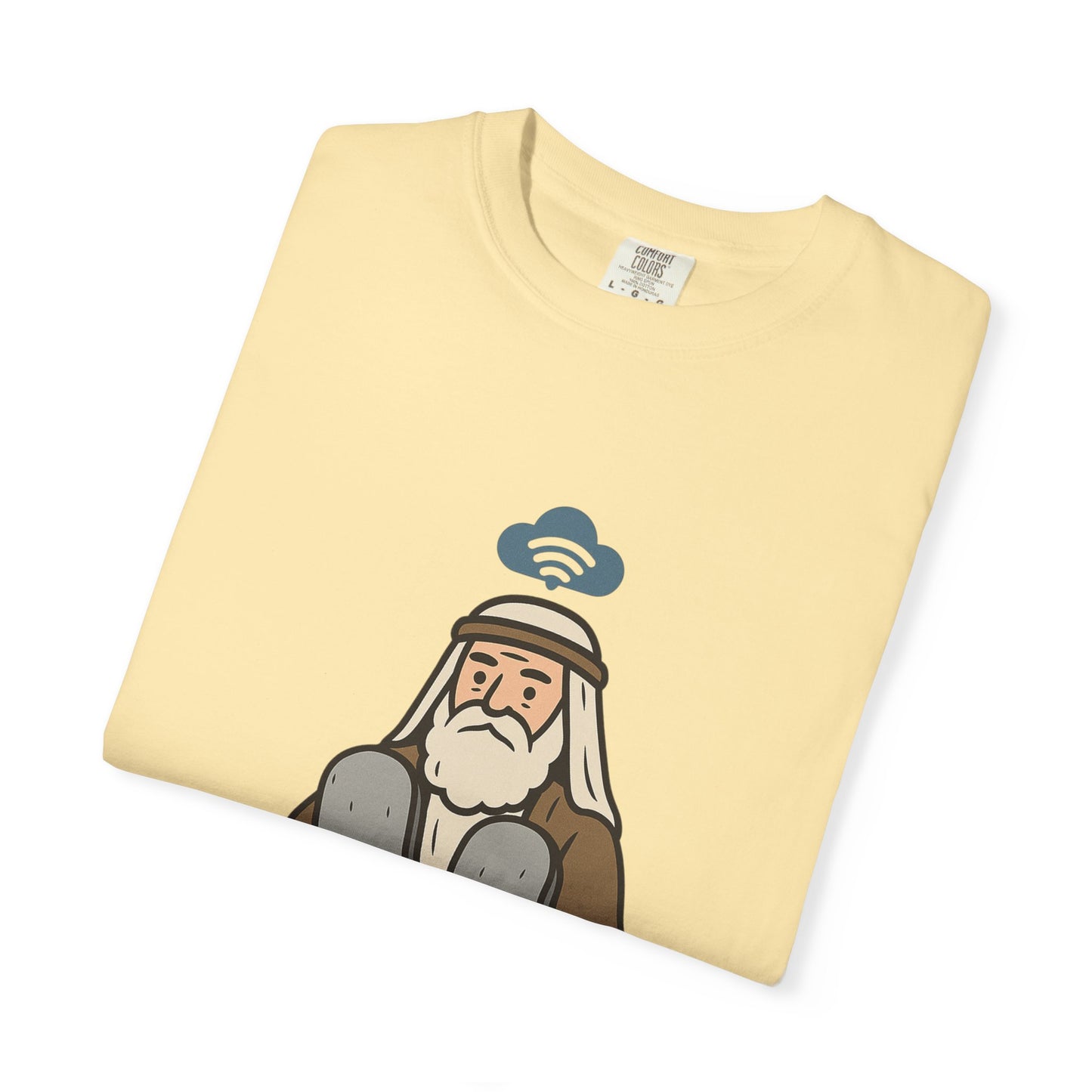 Garment-Dyed T-Shirt Featuring 'First to Download from the Cloud'