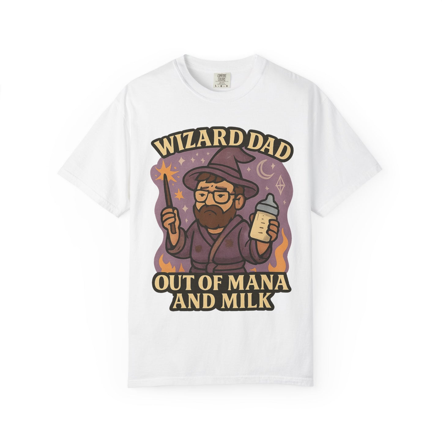 Wizard Dad T-Shirt - Unisex Garment-Dyed Tee for Dads, Funny Gift for Father's Day, Gifts for Wizards, Casual Wear, Character Tee