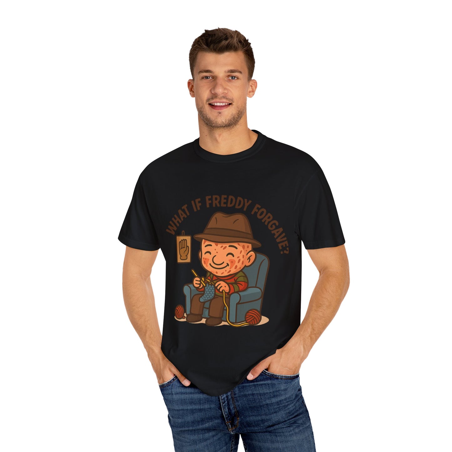 Playful Unisex T-Shirt with 'What If Freddy Forgave?' Design, Funny Graphic Tee for Casual Wear, Gift for Fans, Humor Shirt, Unique Present
