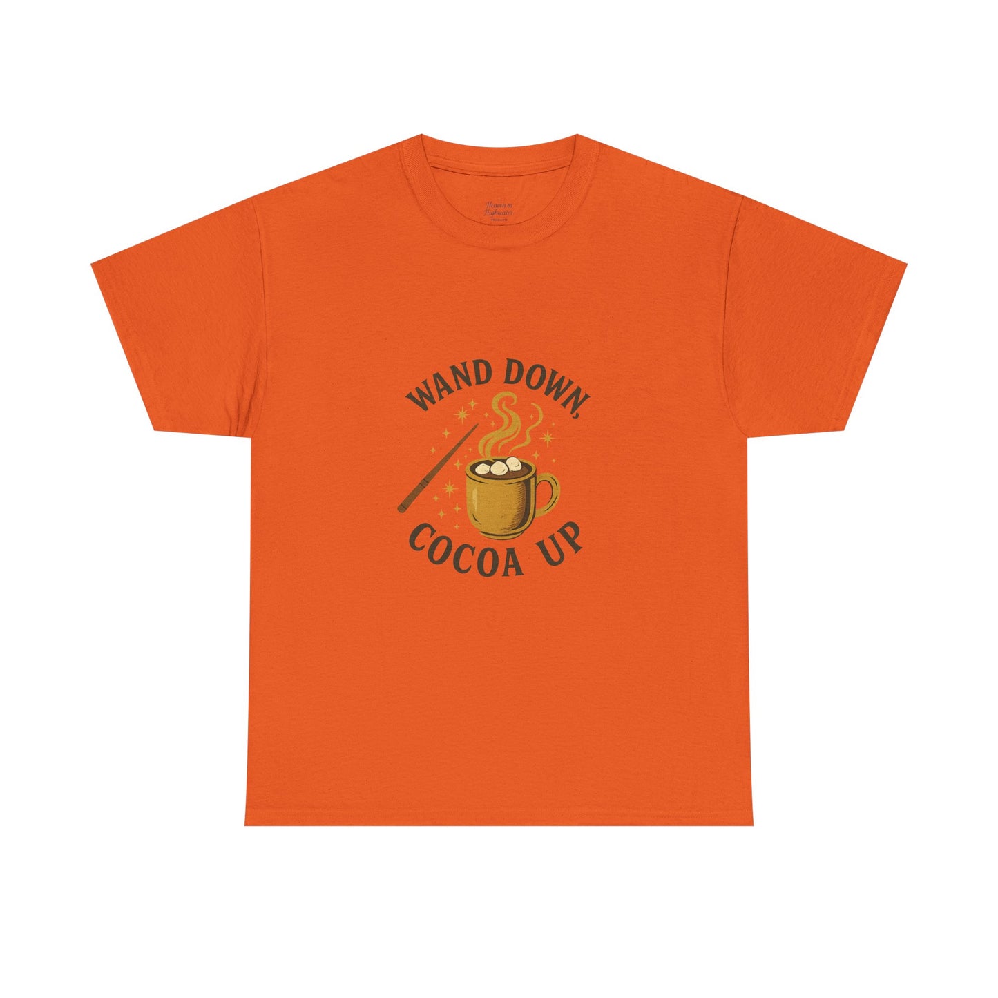 Magical Cocoa Unisex Heavy Cotton Tee - Perfect Gift for Wizards, Cozy Nights, Christmas, Themed Parties, and Everyday Comfort