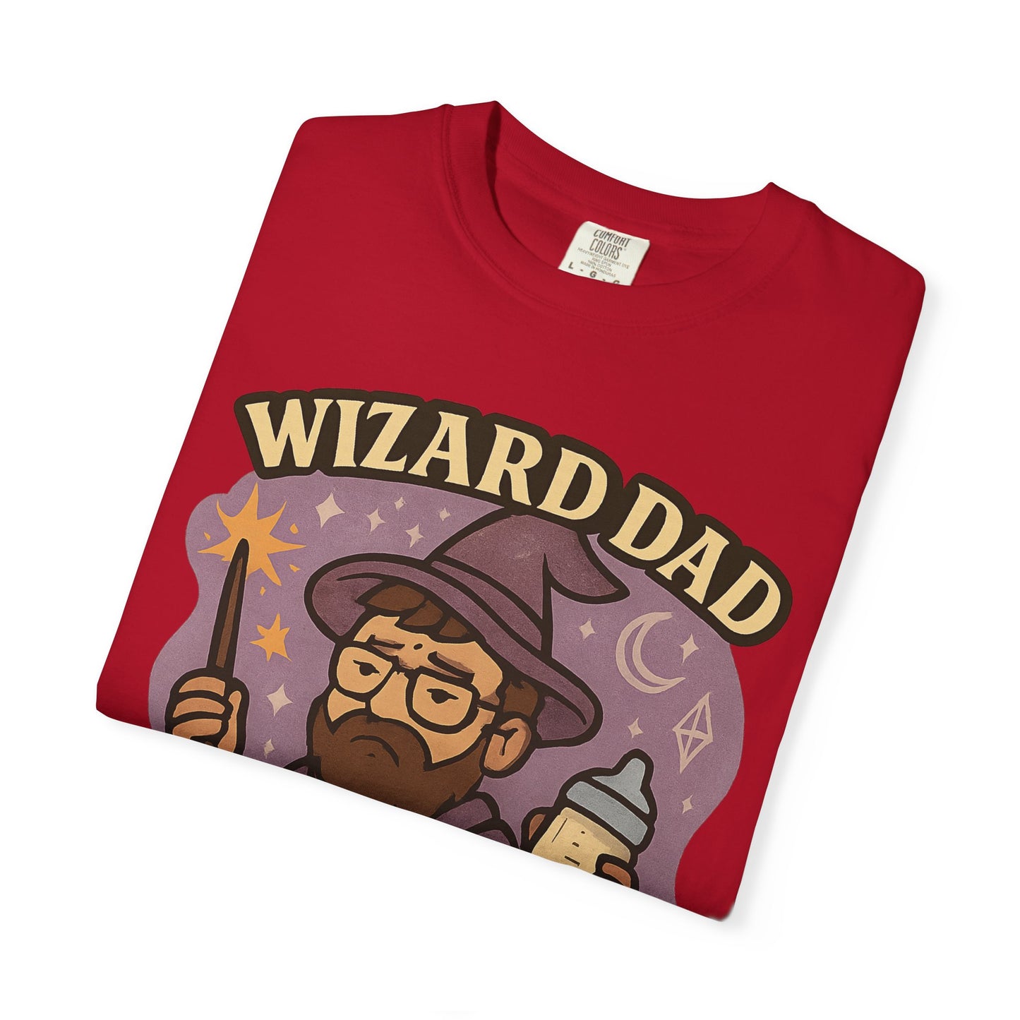 Wizard Dad T-Shirt - Unisex Garment-Dyed Tee for Dads, Funny Gift for Father's Day, Gifts for Wizards, Casual Wear, Character Tee