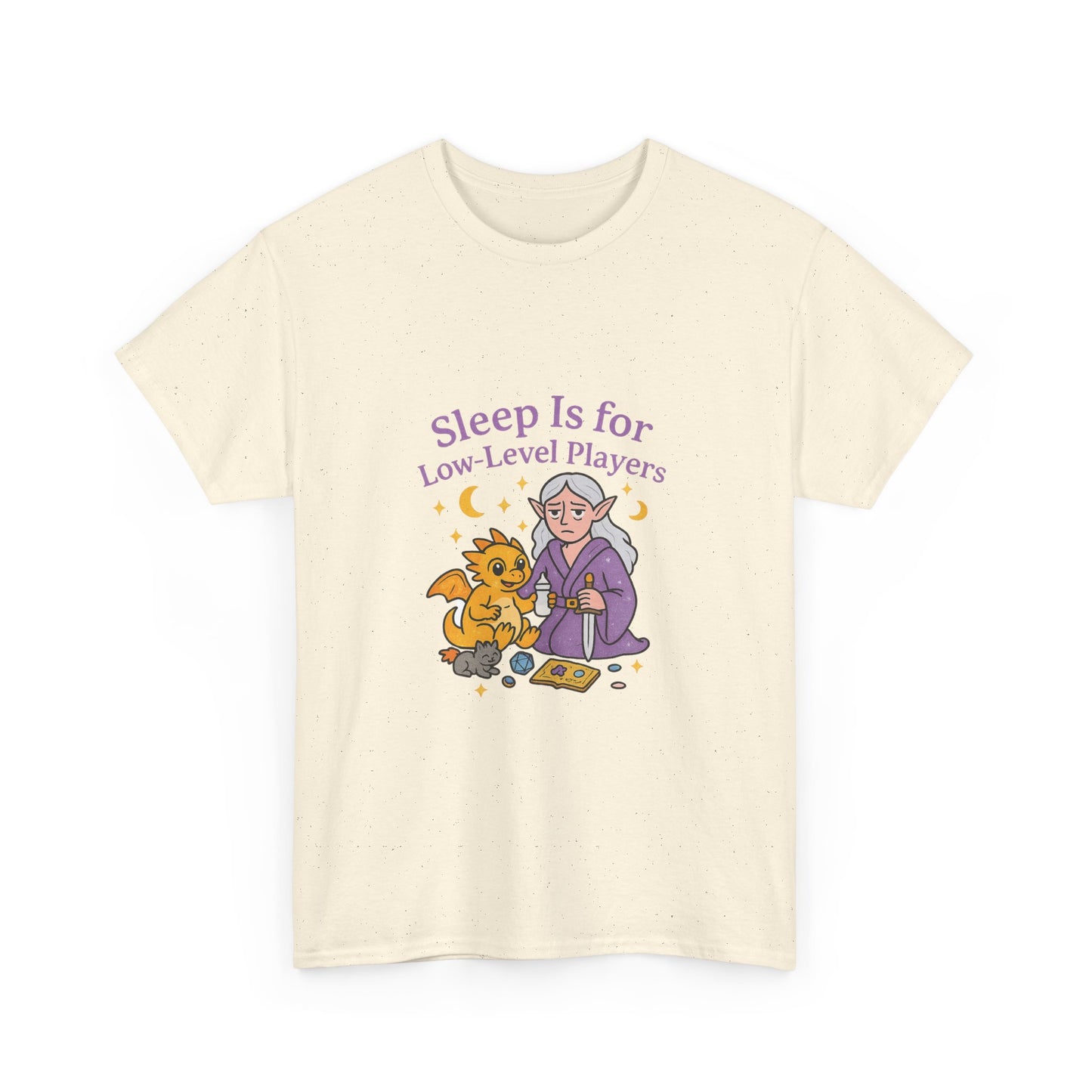 Sleep Is for Low-Level Players Unisex Tee, Gaming Shirt, Funny Gamer Gift, Casual Cotton T-Shirt, Video Game Humor Apparel