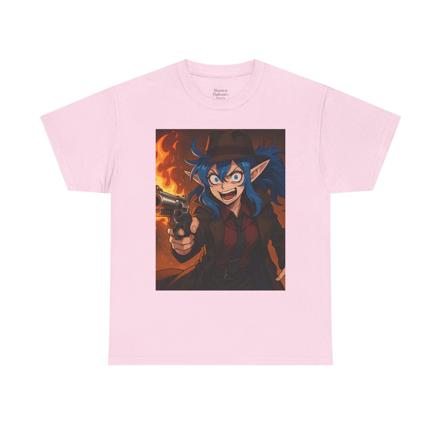 Fierce Fantasy Tee - Unisex Heavy Cotton T-Shirt, Cosplay Shirt, Comic Book Fashion, Gift for Gamers, Alternative Art Apparel