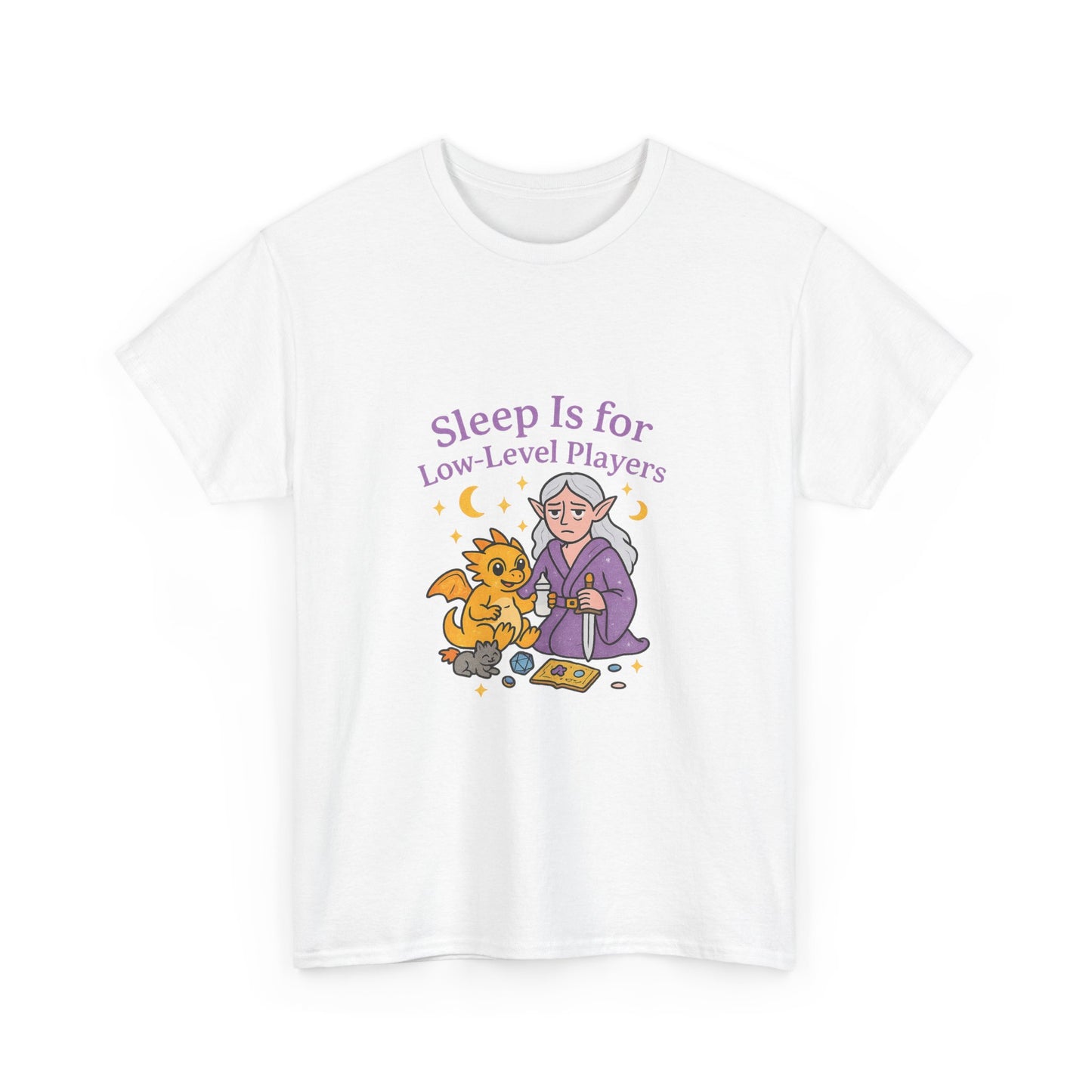 Sleep Is for Low-Level Players Unisex Tee, Gaming Shirt, Funny Gamer Gift, Casual Cotton T-Shirt, Video Game Humor Apparel