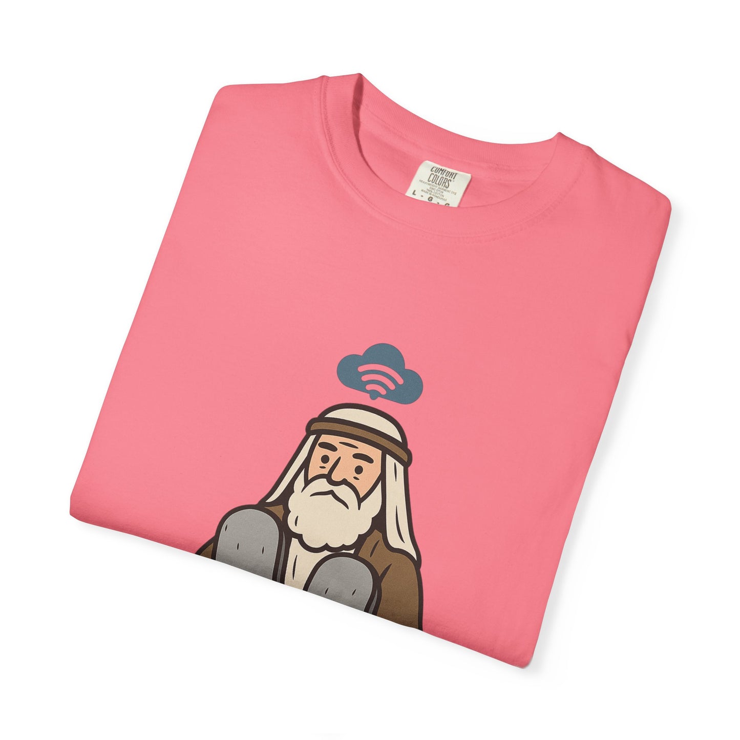 Garment-Dyed T-Shirt Featuring 'First to Download from the Cloud'