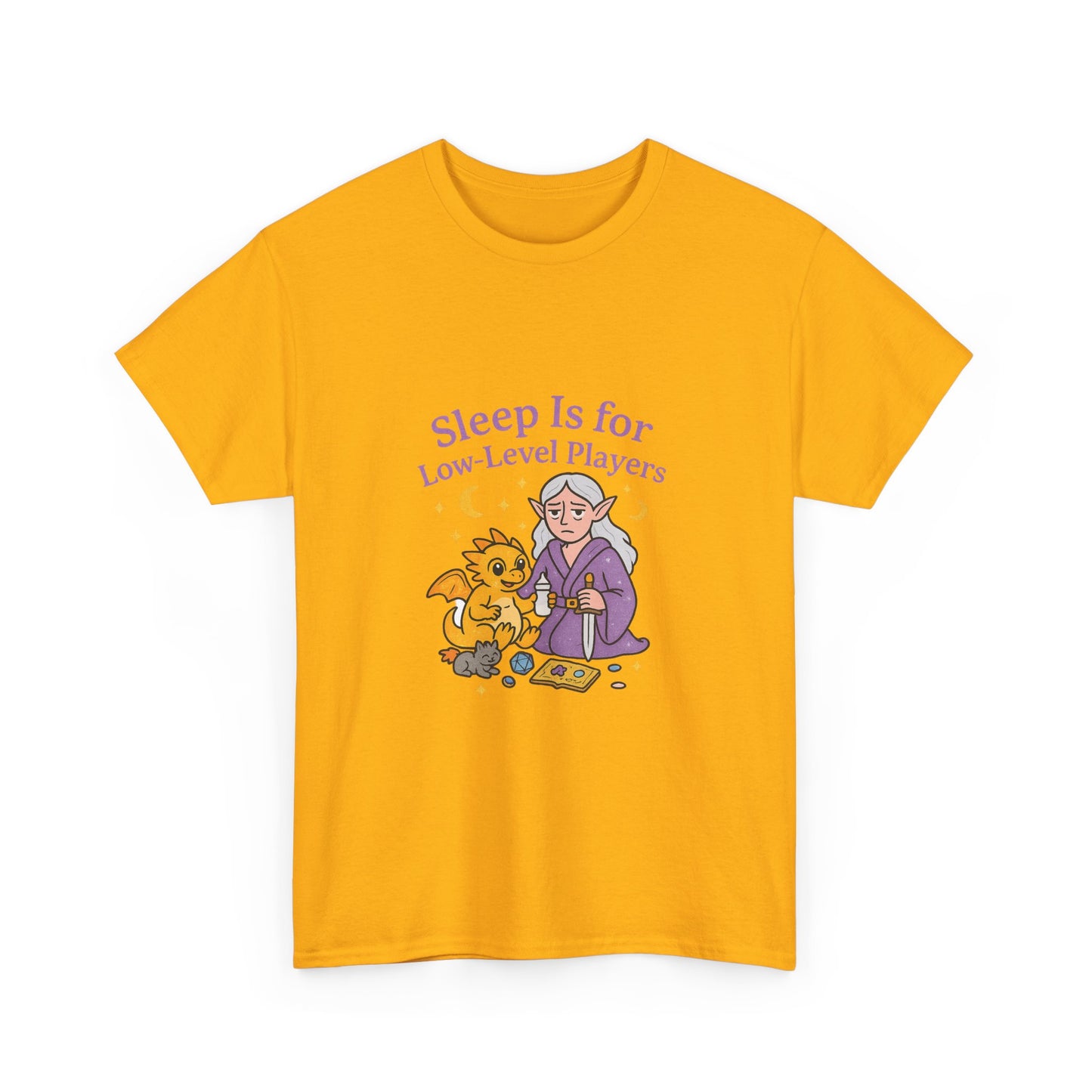 Sleep Is for Low-Level Players Unisex Tee, Gaming Shirt, Funny Gamer Gift, Casual Cotton T-Shirt, Video Game Humor Apparel