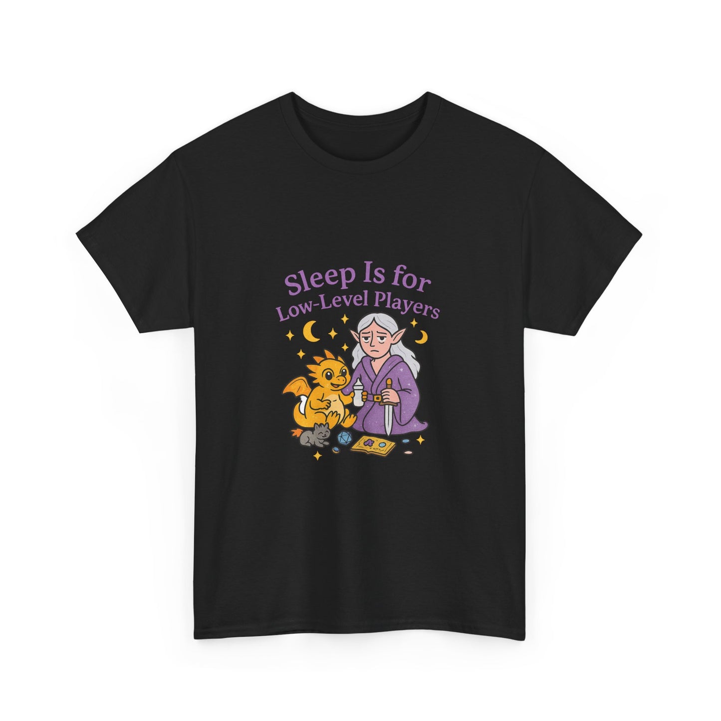 Sleep Is for Low-Level Players Unisex Tee, Gaming Shirt, Funny Gamer Gift, Casual Cotton T-Shirt, Video Game Humor Apparel