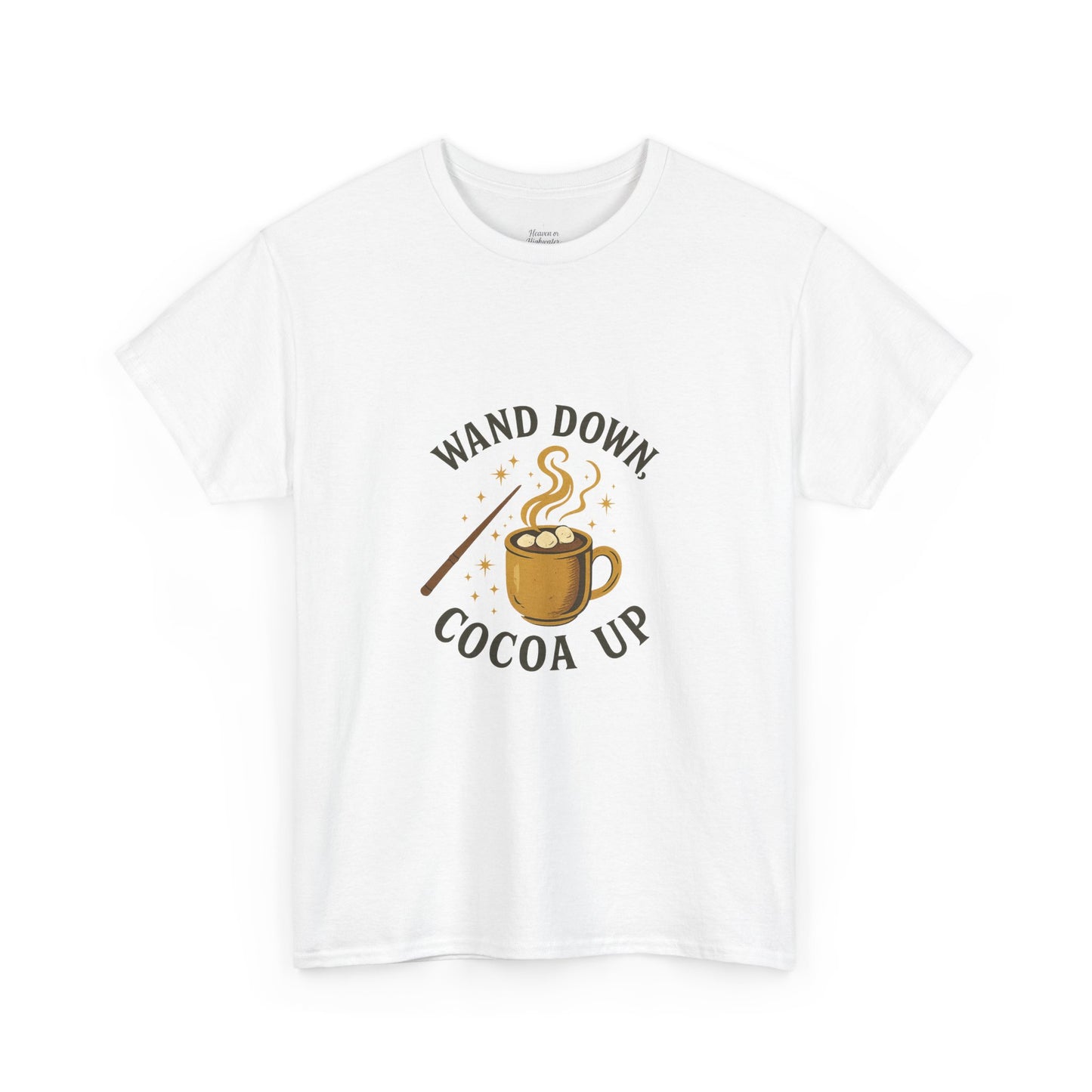 Magical Cocoa Unisex Heavy Cotton Tee - Perfect Gift for Wizards, Cozy Nights, Christmas, Themed Parties, and Everyday Comfort