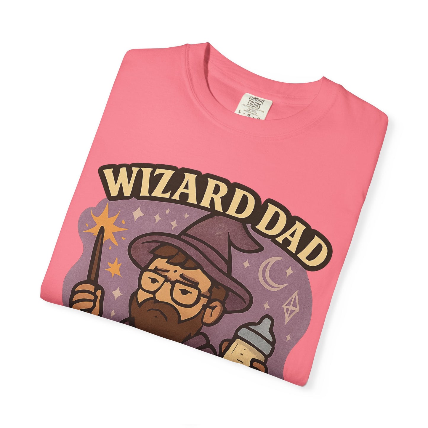 Wizard Dad T-Shirt - Unisex Garment-Dyed Tee for Dads, Funny Gift for Father's Day, Gifts for Wizards, Casual Wear, Character Tee