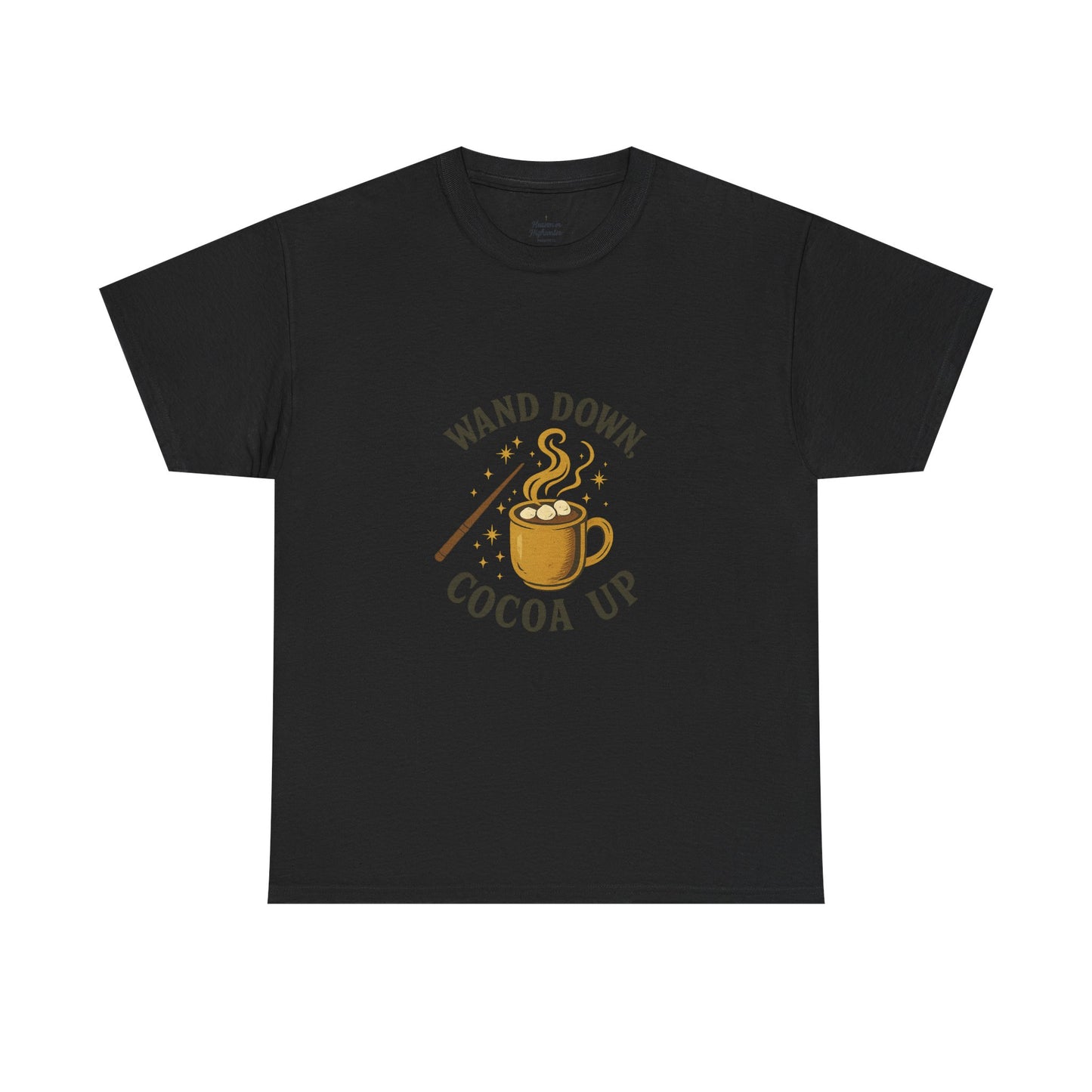 Magical Cocoa Unisex Heavy Cotton Tee - Perfect Gift for Wizards, Cozy Nights, Christmas, Themed Parties, and Everyday Comfort