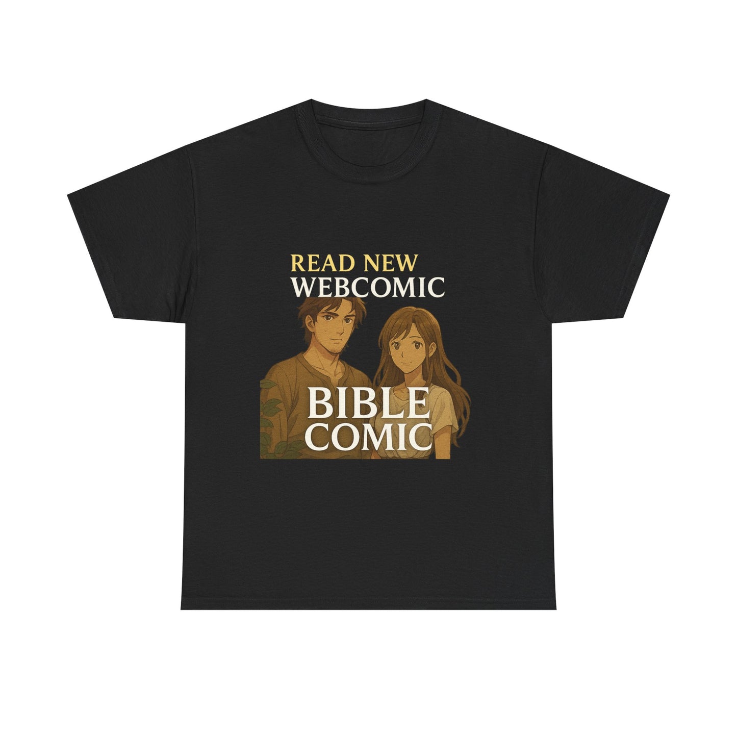 Unisex Heavy Cotton Tee with Bible Comic Design - Read New Webcomic, Casual Wear, Gift for Comic Lovers, Religious Humor Shirt, Unique [...]