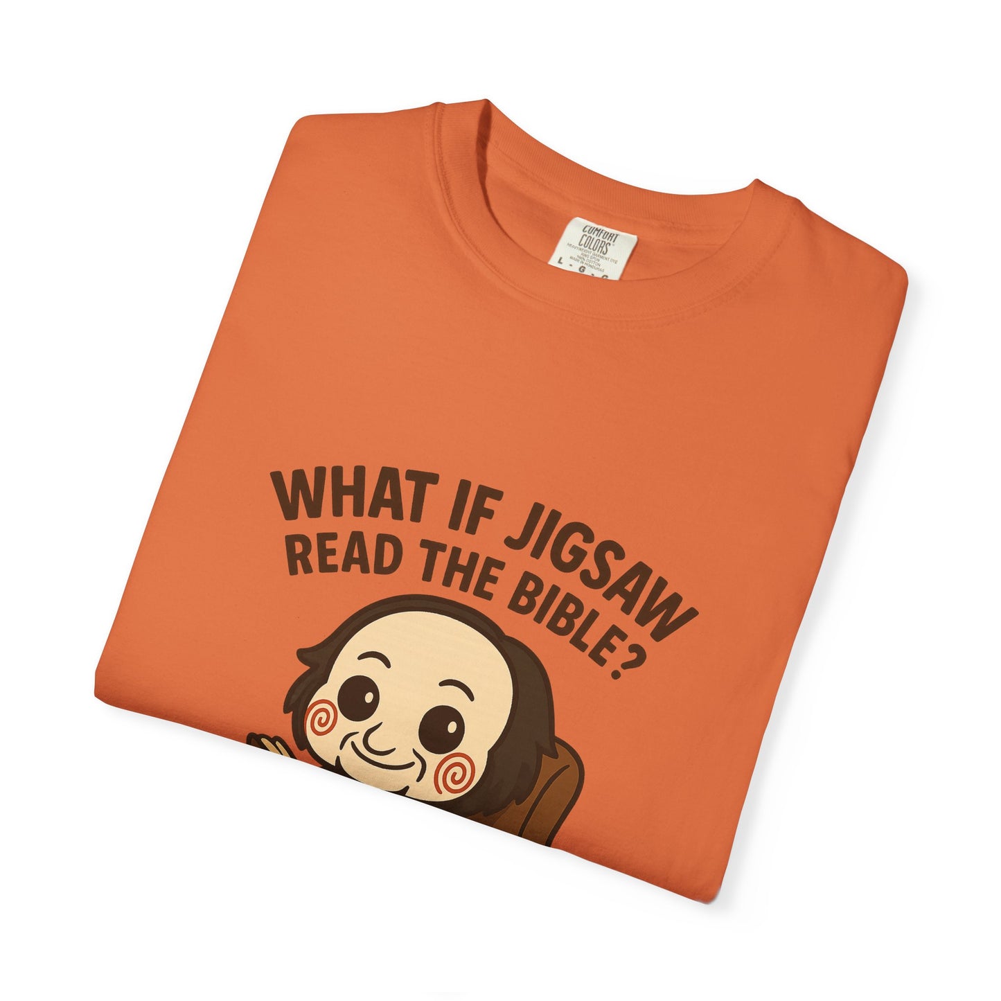 Quirky Graphic Tee, Jigsaw Humor Shirt, Unique Gift for Readers, Fun Bible Reference T-shirt, Casual Everyday Wear