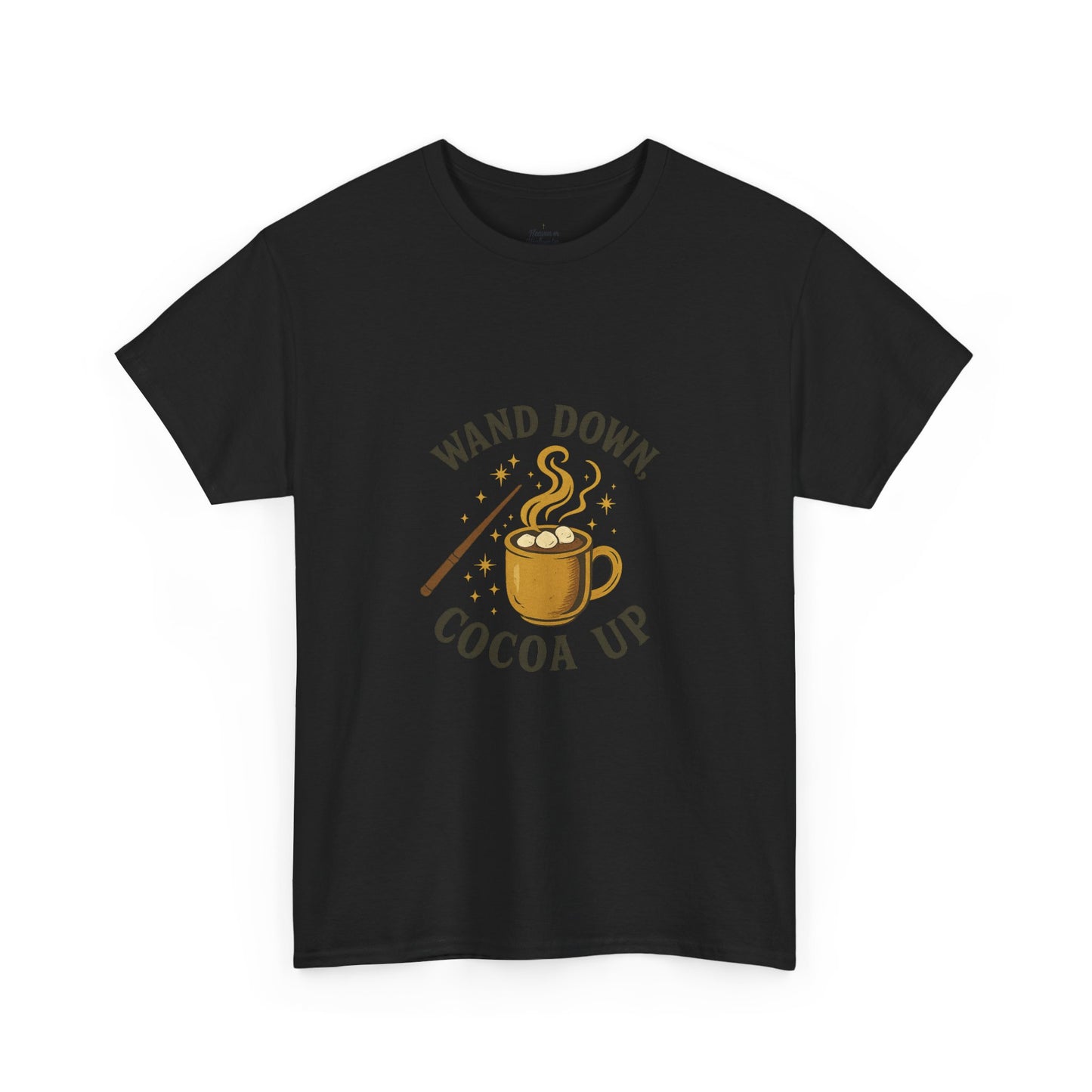 Magical Cocoa Unisex Heavy Cotton Tee - Perfect Gift for Wizards, Cozy Nights, Christmas, Themed Parties, and Everyday Comfort