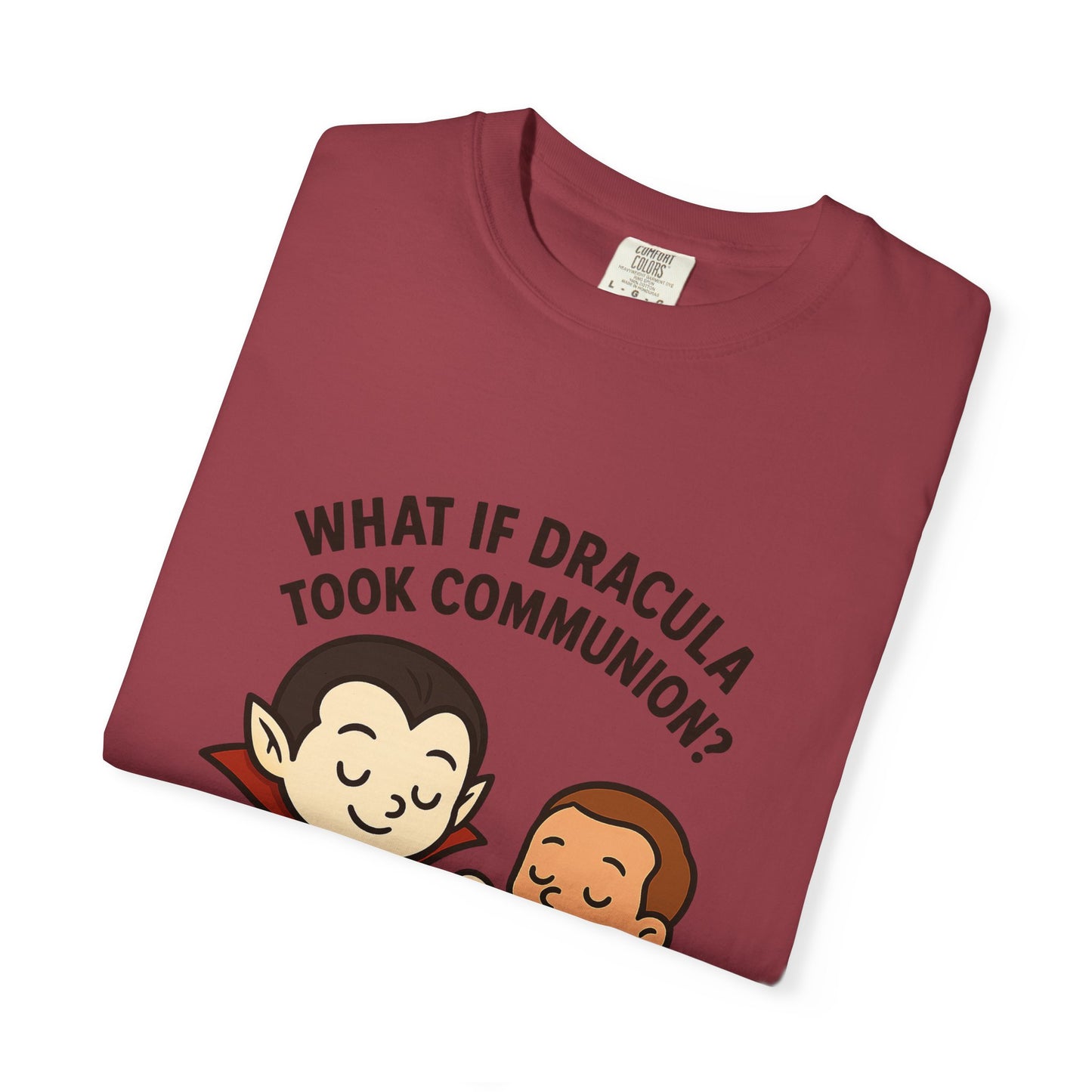 Whimsical Dracula T-Shirt, Funny Gift for Halloween, Unisex Tee for Comic Lovers, Humor Apparel for Every Occasion, Cute Cartoon Shirt