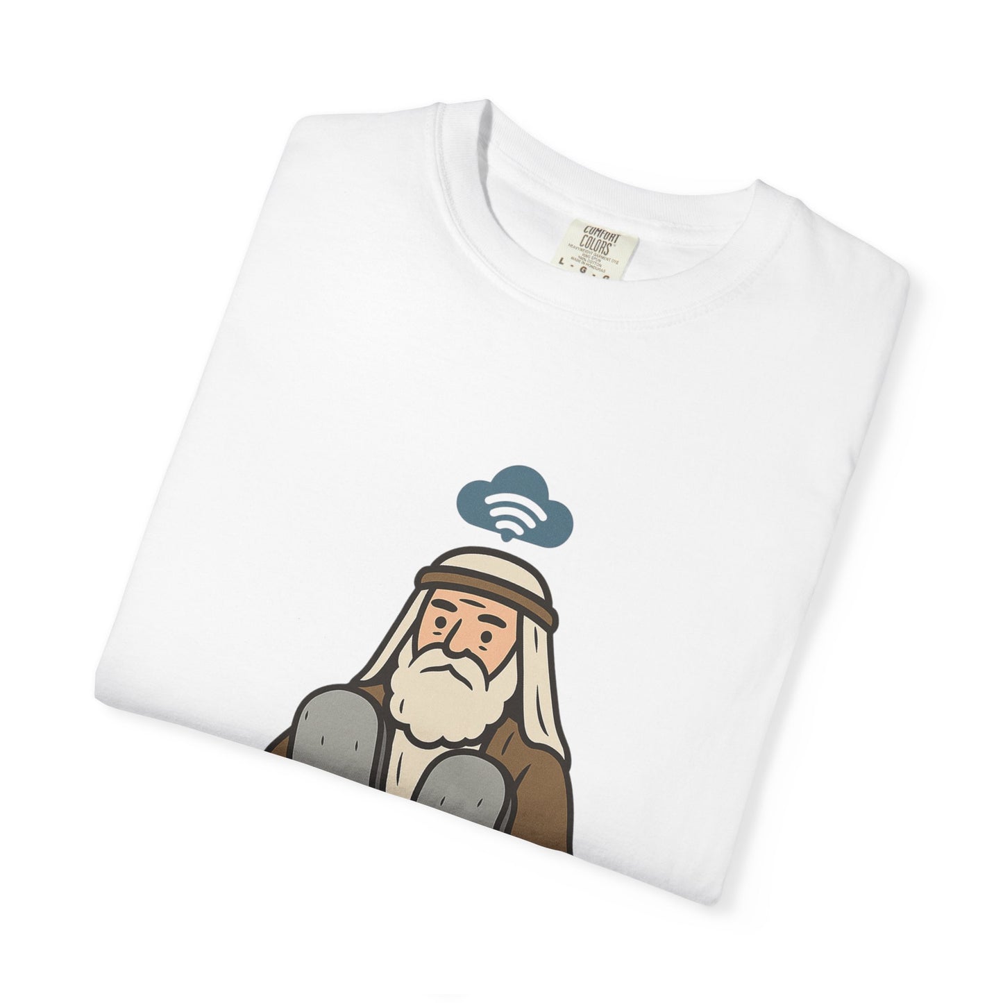 Garment-Dyed T-Shirt Featuring 'First to Download from the Cloud'