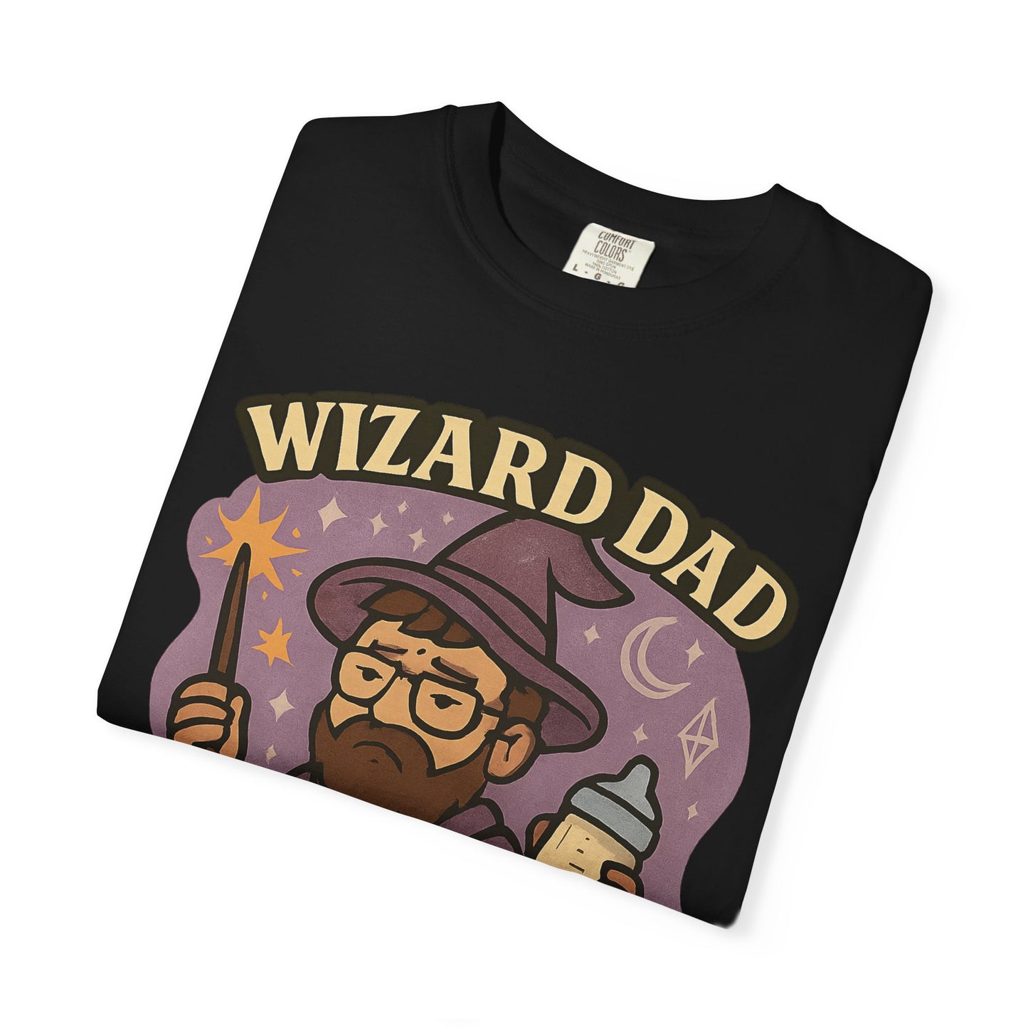 Wizard Dad T-Shirt - Unisex Garment-Dyed Tee for Dads, Funny Gift for Father's Day, Gifts for Wizards, Casual Wear, Character Tee