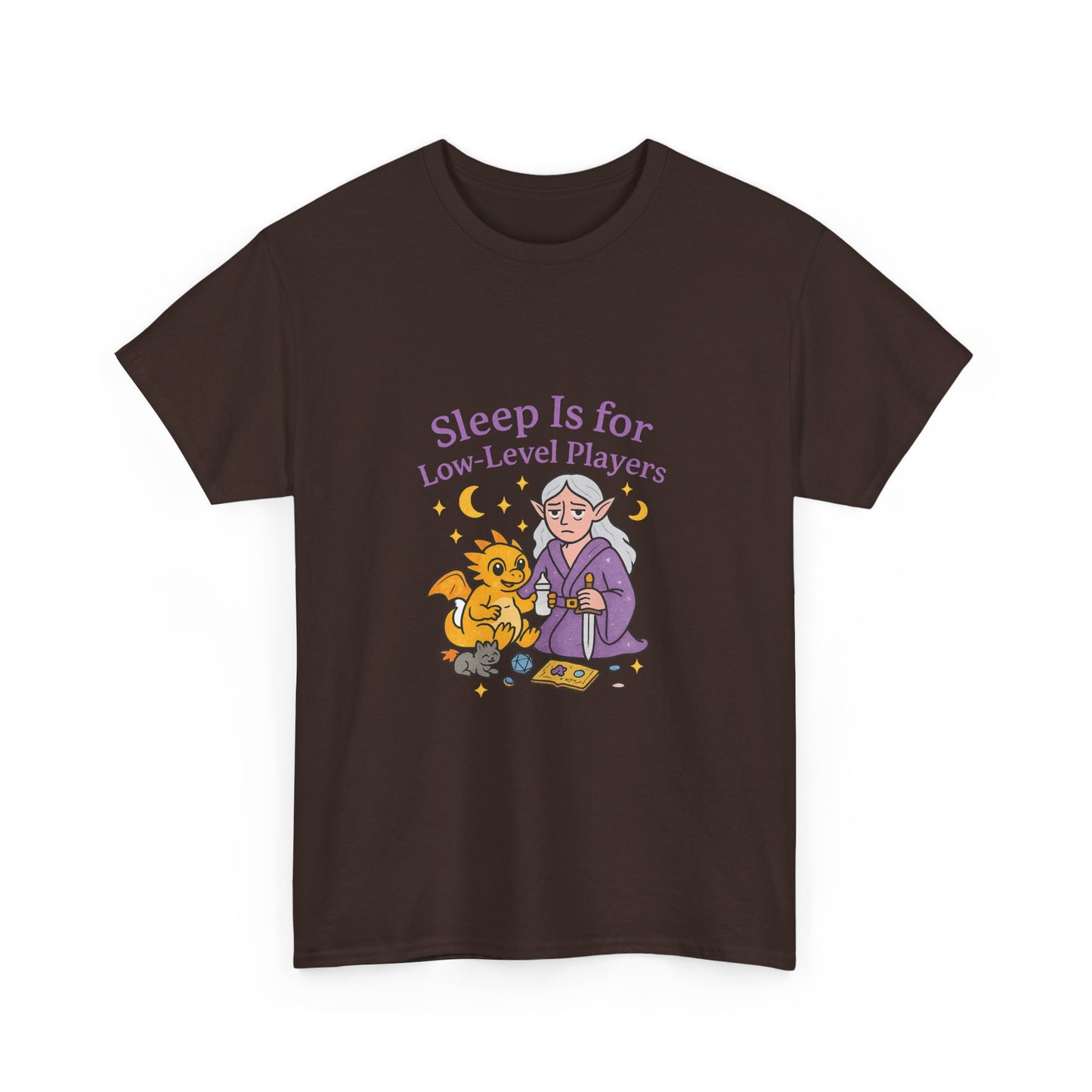 Sleep Is for Low-Level Players Unisex Tee, Gaming Shirt, Funny Gamer Gift, Casual Cotton T-Shirt, Video Game Humor Apparel