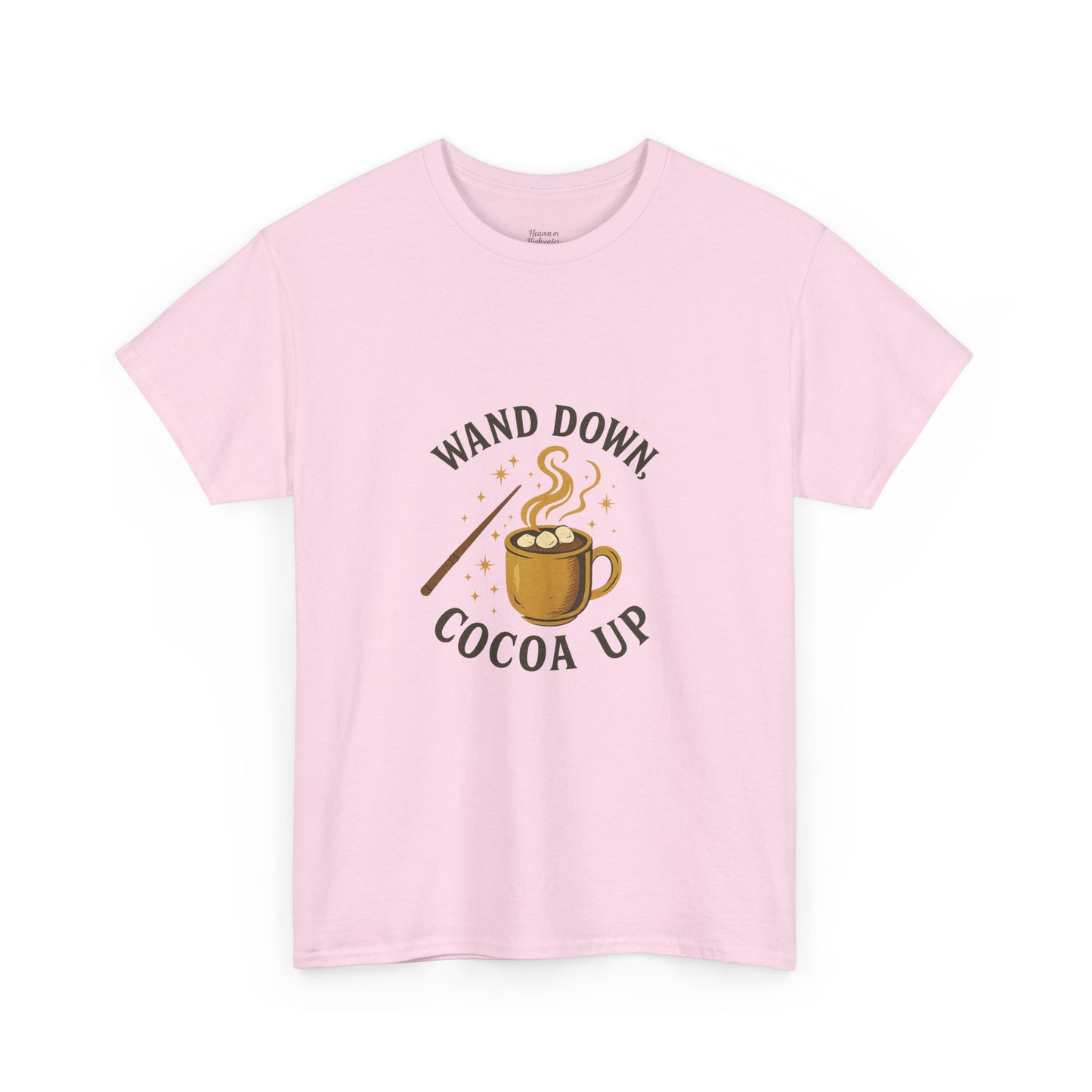 Magical Cocoa Unisex Heavy Cotton Tee - Perfect Gift for Wizards, Cozy Nights, Christmas, Themed Parties, and Everyday Comfort