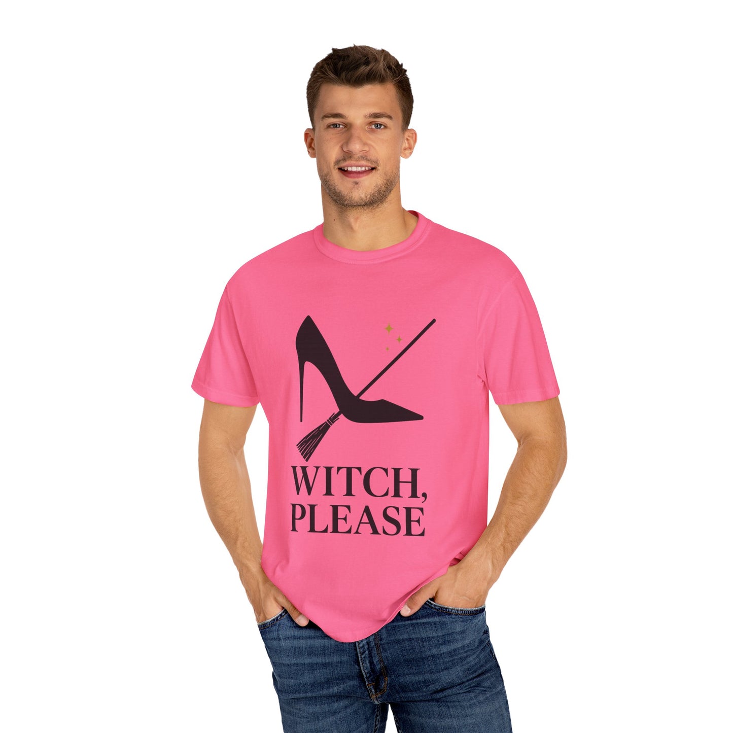 Witch Themed T-shirt, Halloween Costume Tee, Gift for Her, Funny Witch Shirt, Women's Witchy Humor Clothing, Unisex Garment-Dyed T-shirt