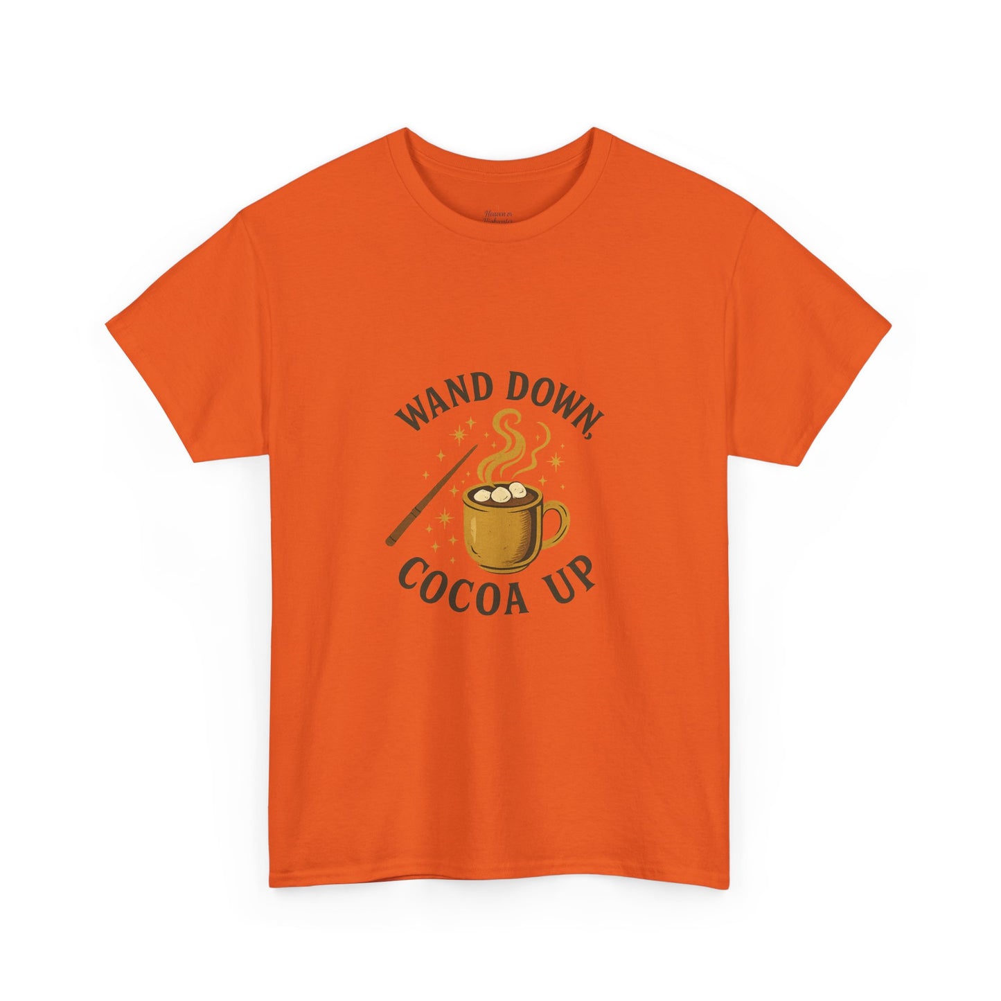 Magical Cocoa Unisex Heavy Cotton Tee - Perfect Gift for Wizards, Cozy Nights, Christmas, Themed Parties, and Everyday Comfort
