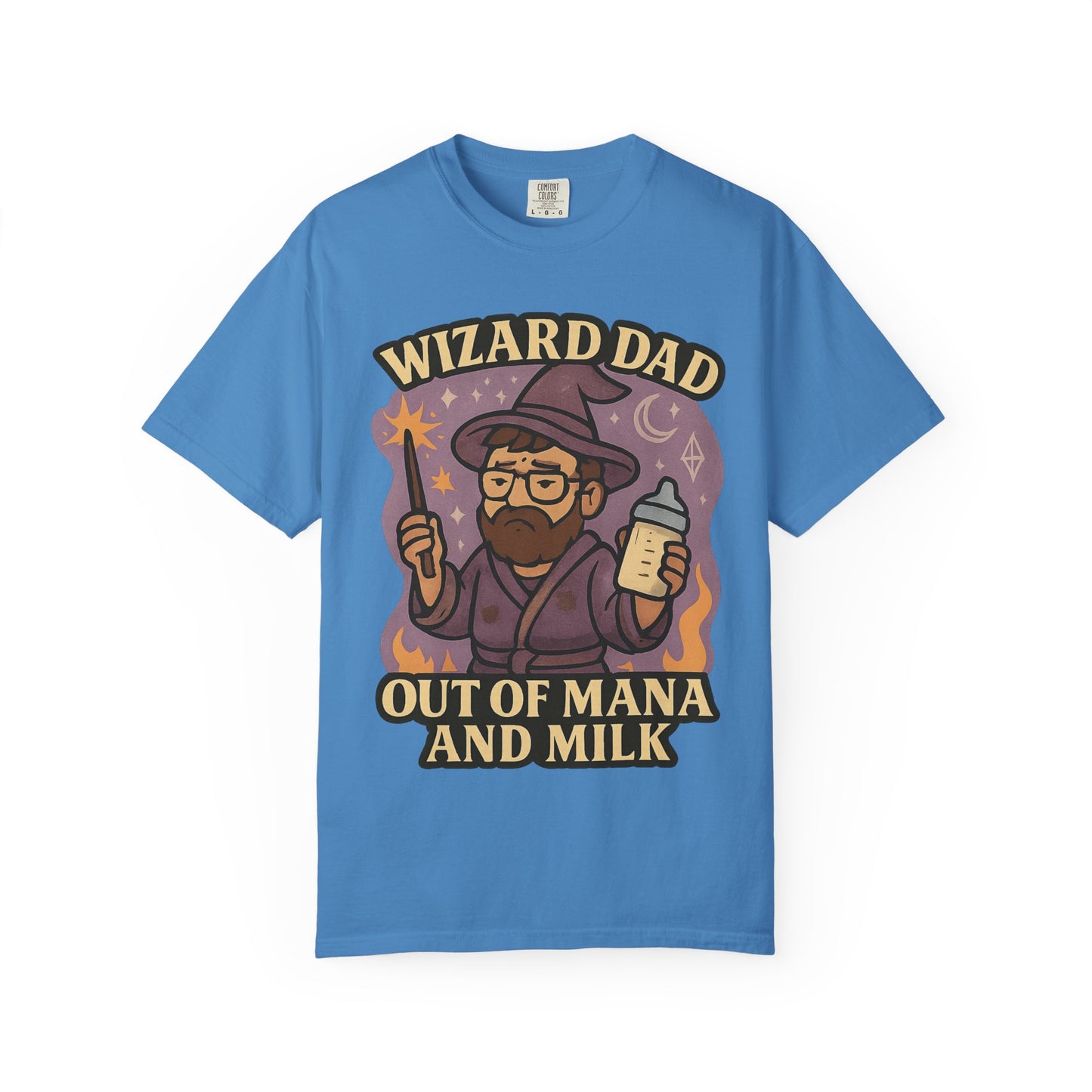 Wizard Dad T-Shirt - Unisex Garment-Dyed Tee for Dads, Funny Gift for Father's Day, Gifts for Wizards, Casual Wear, Character Tee