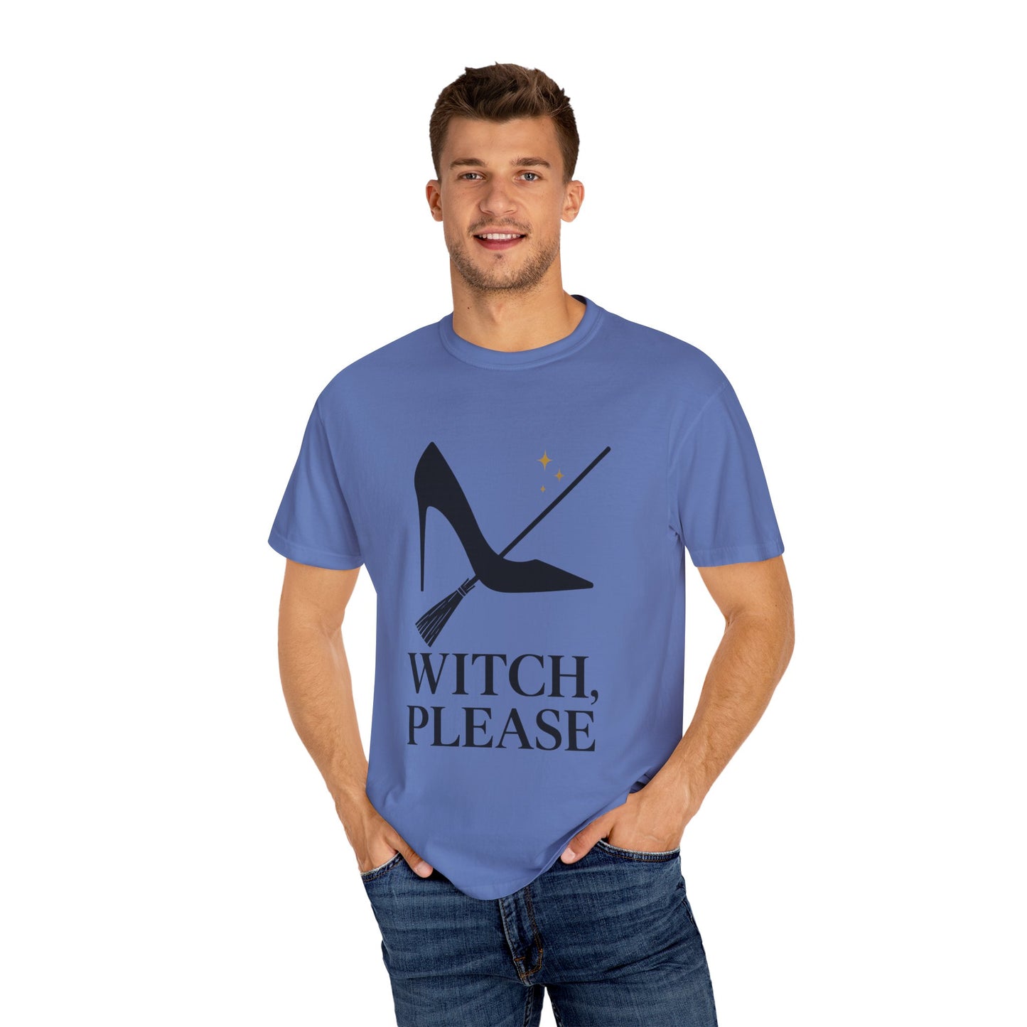 Witch Themed T-shirt, Halloween Costume Tee, Gift for Her, Funny Witch Shirt, Women's Witchy Humor Clothing, Unisex Garment-Dyed T-shirt