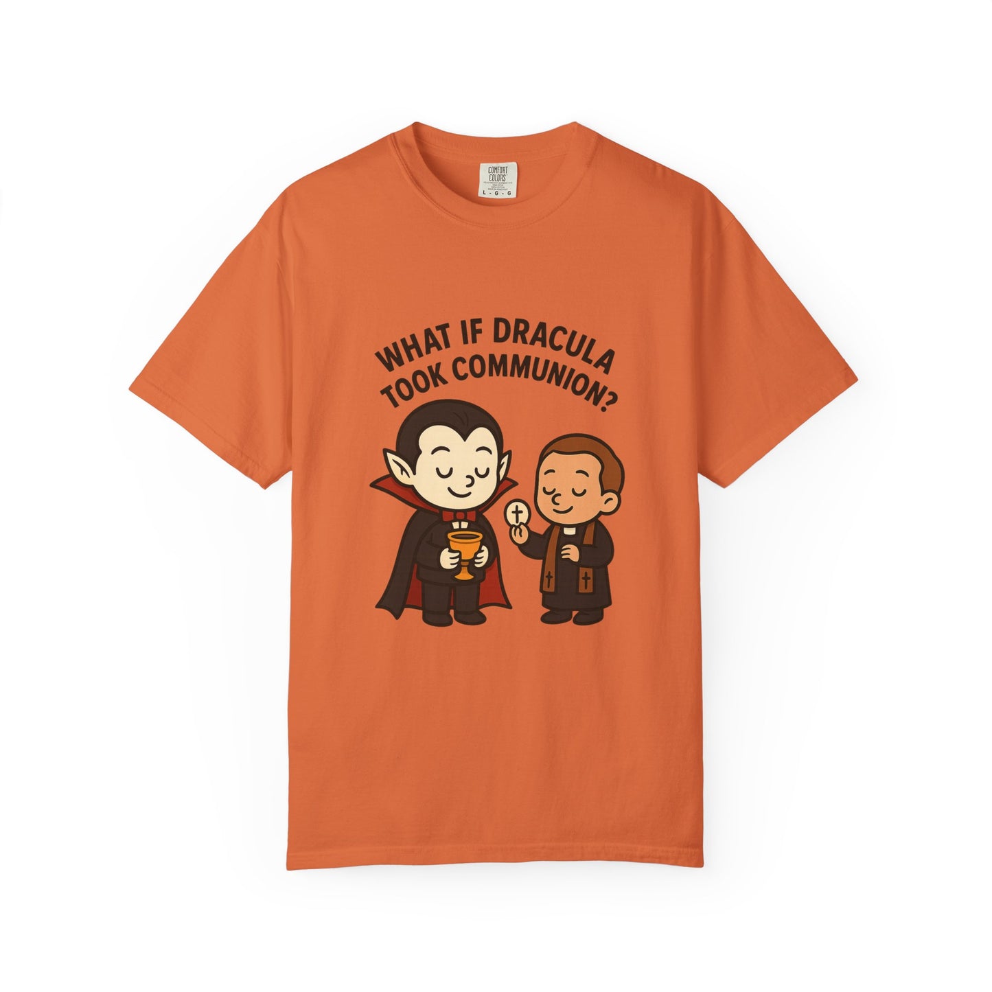 Whimsical Dracula T-Shirt, Funny Gift for Halloween, Unisex Tee for Comic Lovers, Humor Apparel for Every Occasion, Cute Cartoon Shirt