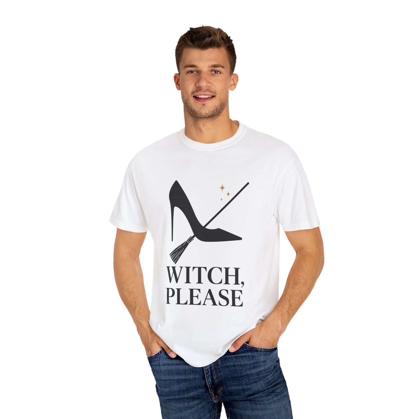 Witch Themed T-shirt, Halloween Costume Tee, Gift for Her, Funny Witch Shirt, Women's Witchy Humor Clothing, Unisex Garment-Dyed T-shirt