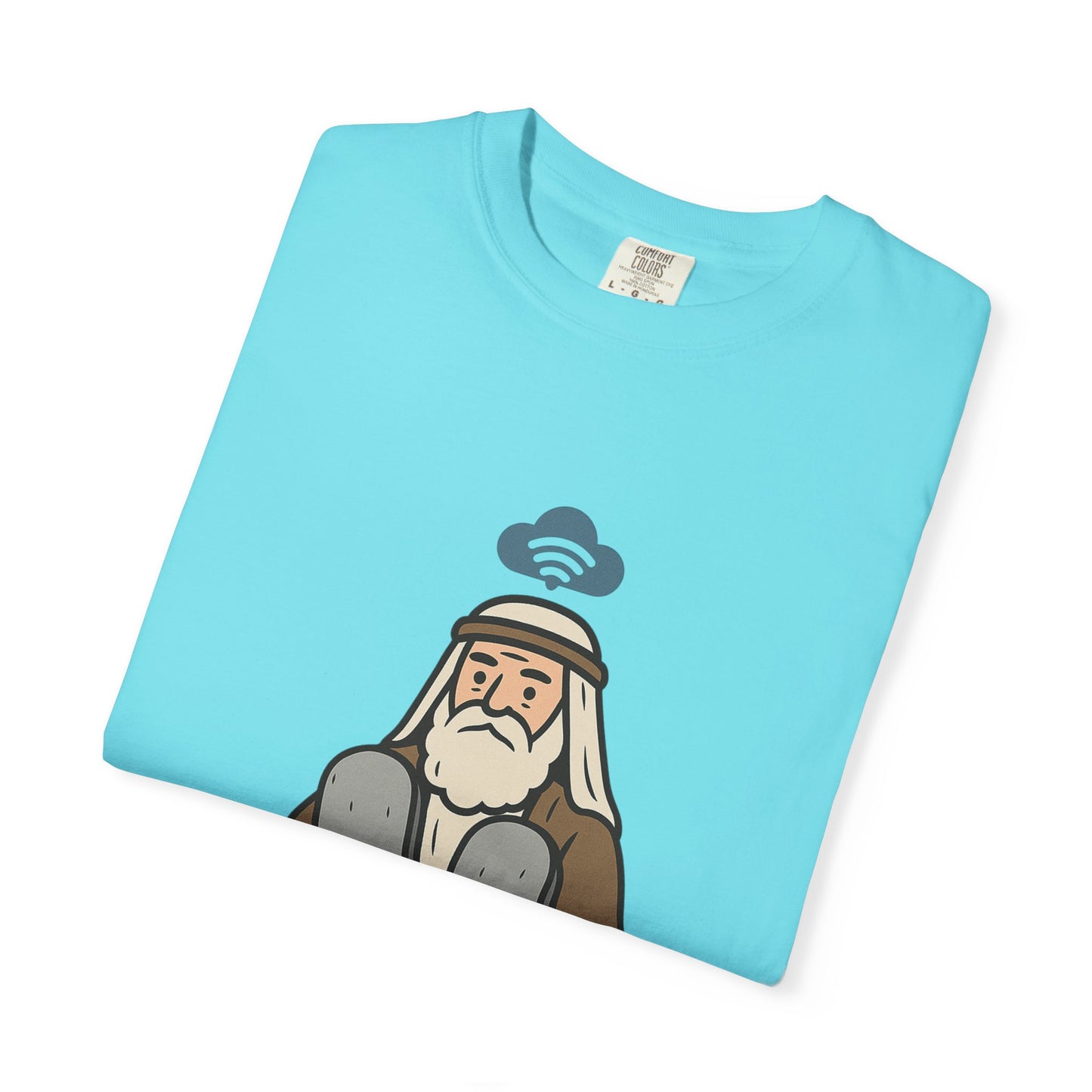 Garment-Dyed T-Shirt Featuring 'First to Download from the Cloud'