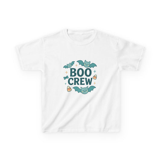 Halloween Kids Tee, Boo Crew Shirt, Spooky T-Shirt, Children's Halloween Apparel, Bat Theme Kids Clothing