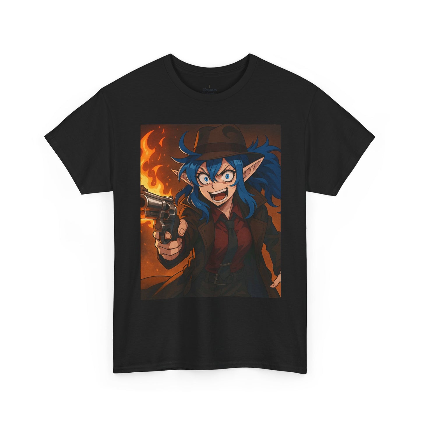 Fierce Fantasy Tee - Unisex Heavy Cotton T-Shirt, Cosplay Shirt, Comic Book Fashion, Gift for Gamers, Alternative Art Apparel